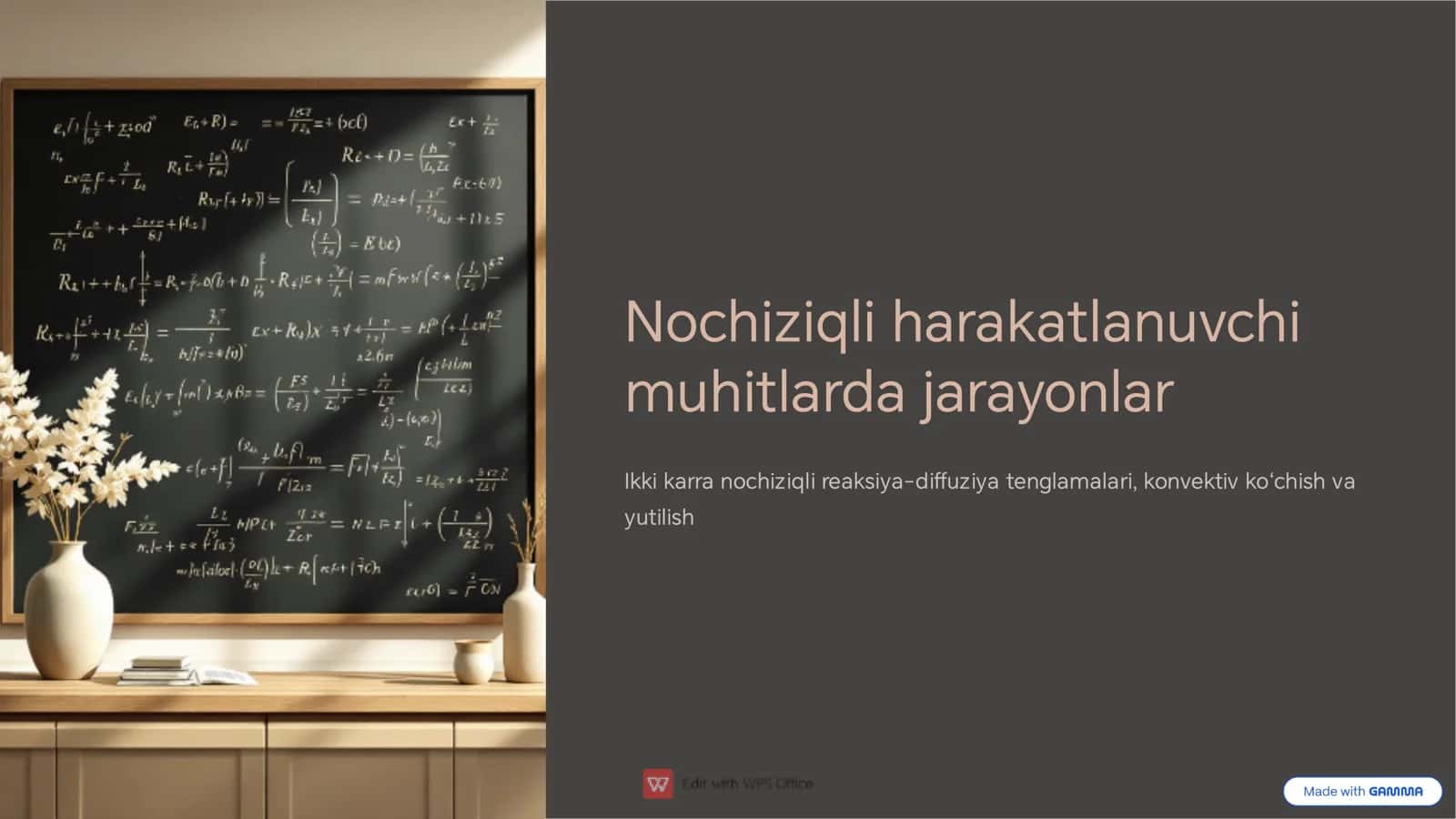 Ikki karra nochiziqli reaksiya-diuziya tenglamalari 1
