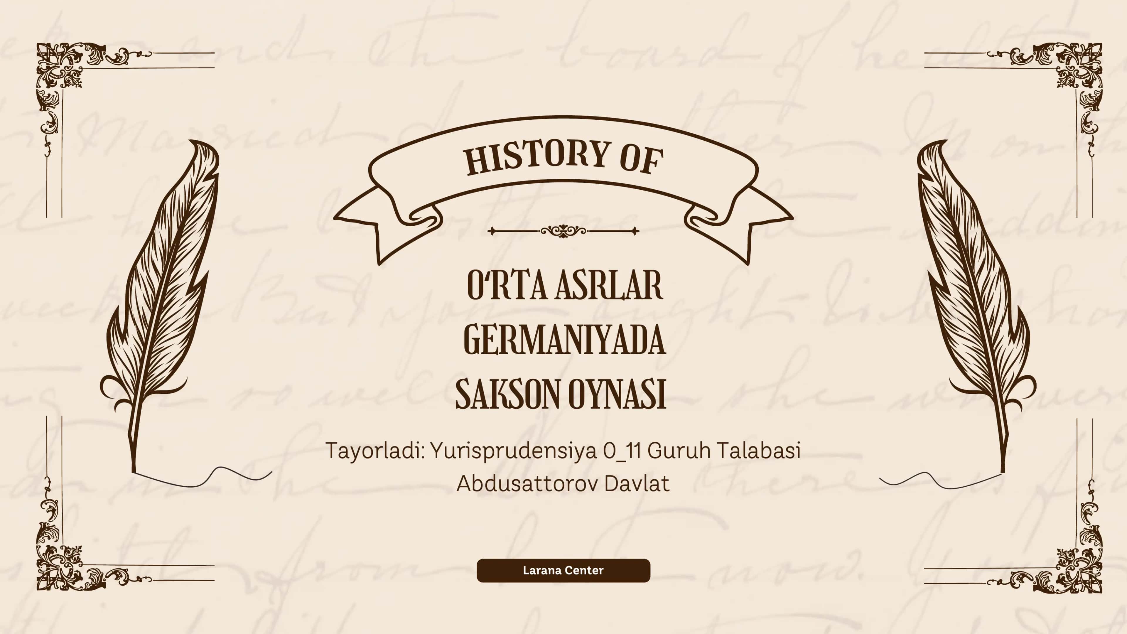 Sakson oynasi 1