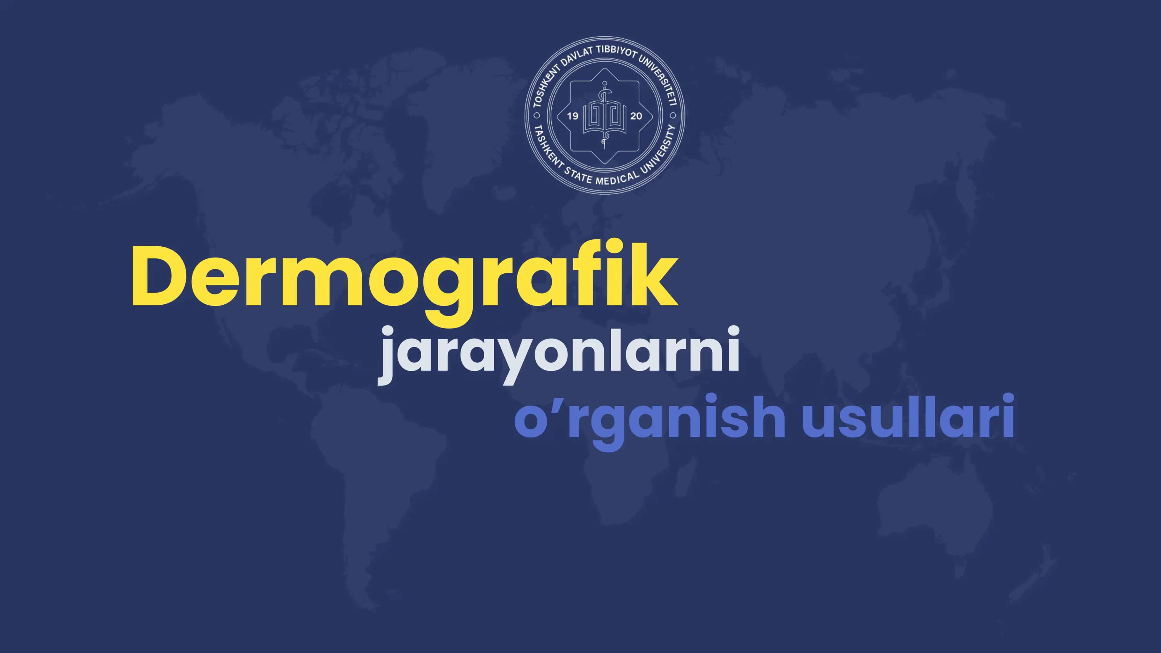 Demografik jarayonlarni o'rganish usullari 1