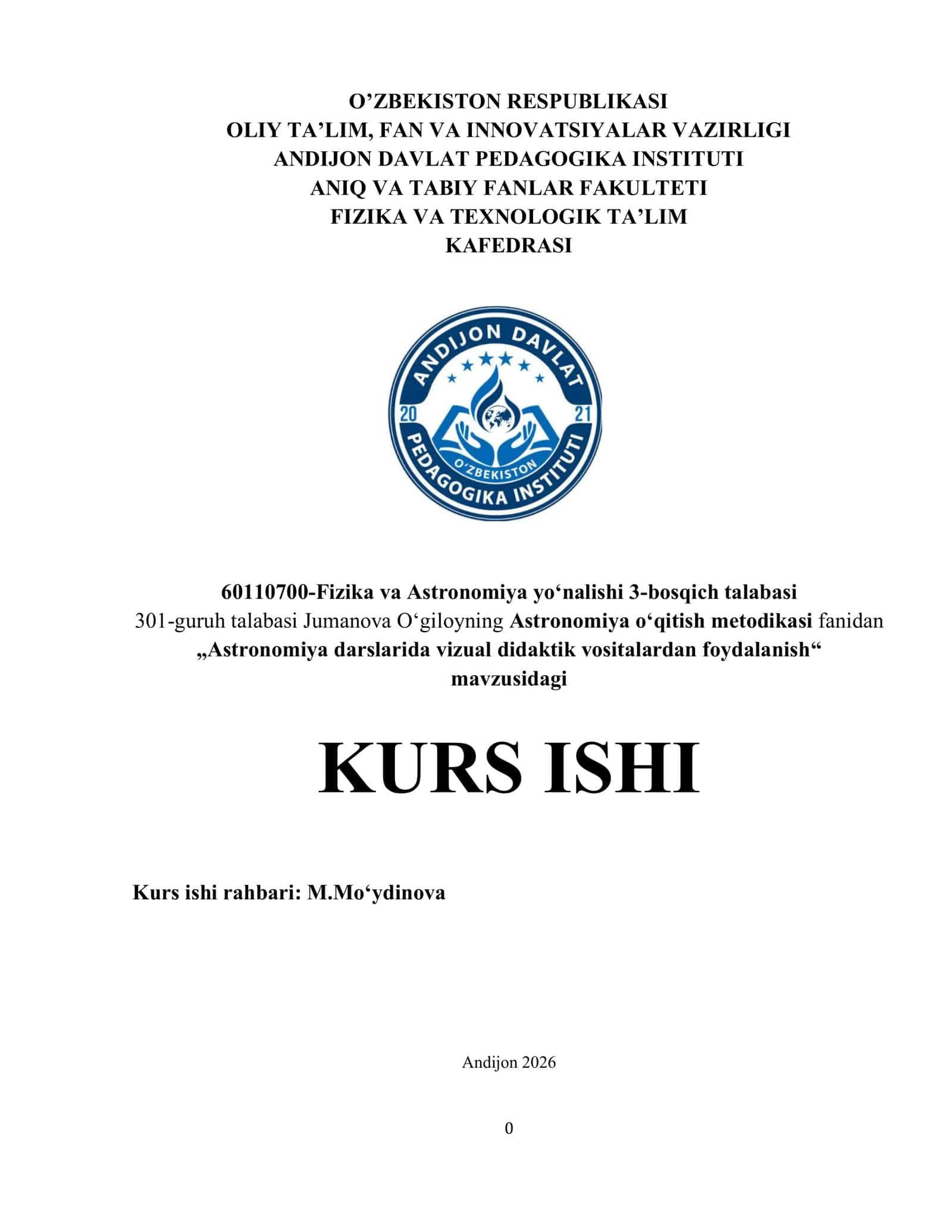 Astronomiya darslarida vizual didaktik vositalardan foydalanish 1