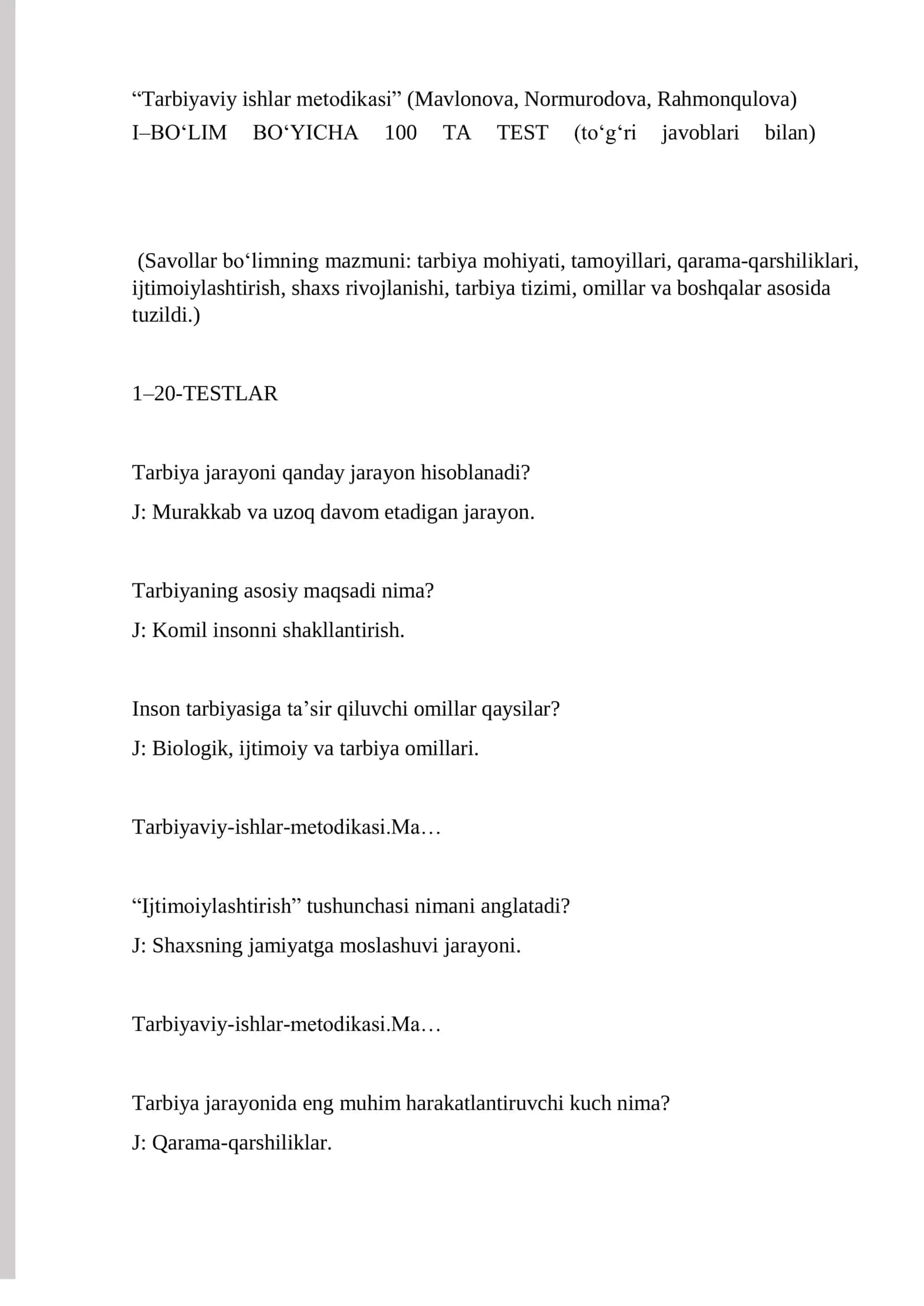 maslahatchi Tarbiyaviy ishlar metodikasi100 1
