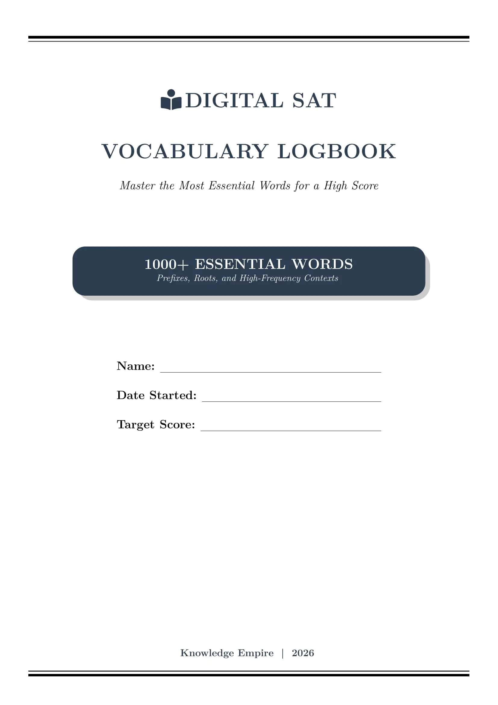VOCABULARY LOGBOOK 1