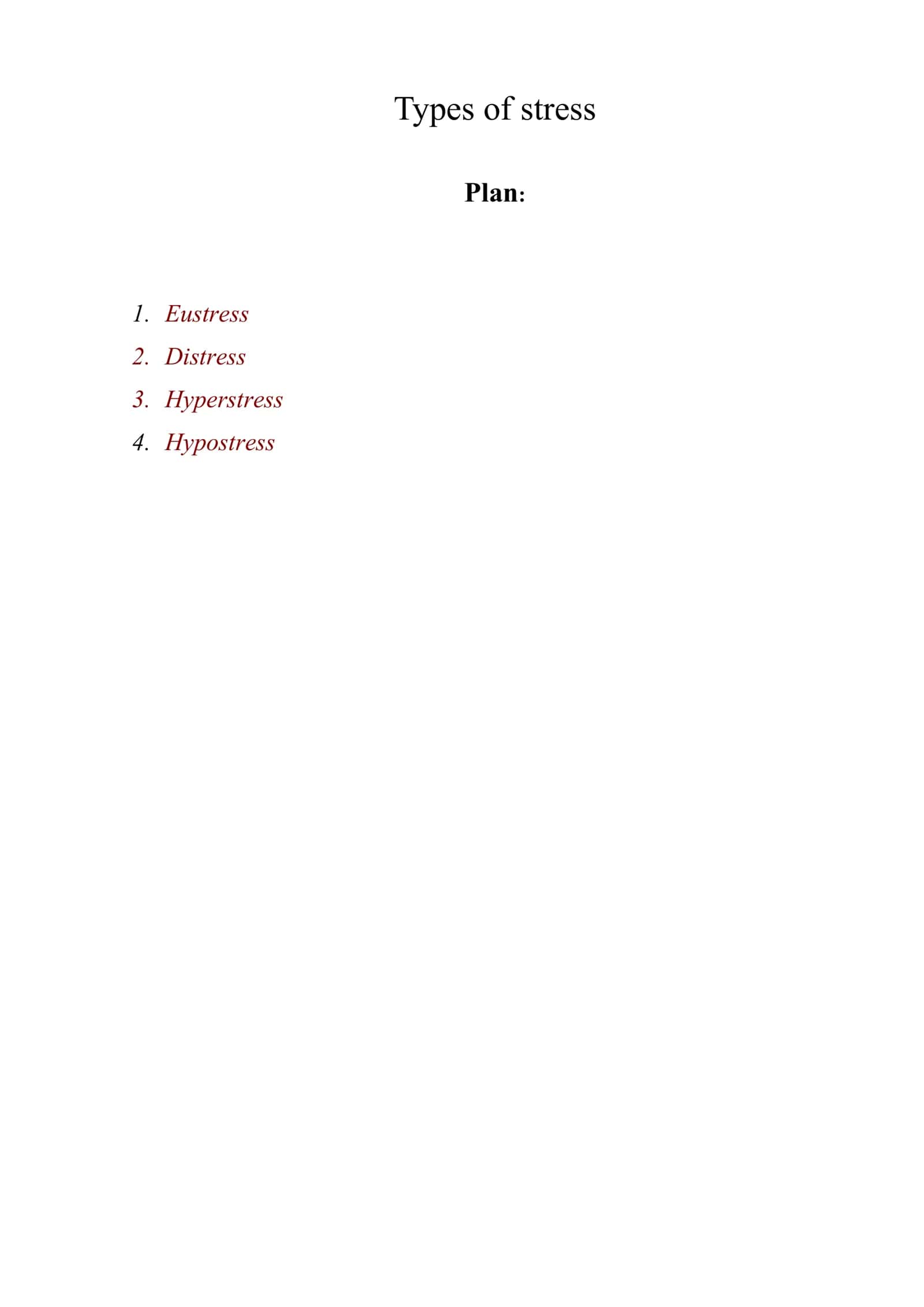 Types of stress 1