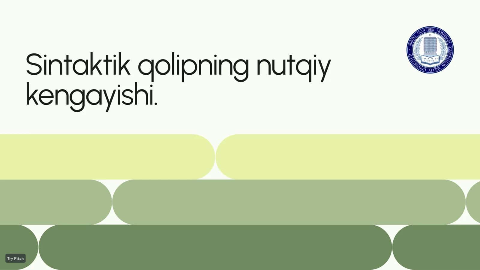 Sintaktik qolipning nutqiy kengayishi. 1