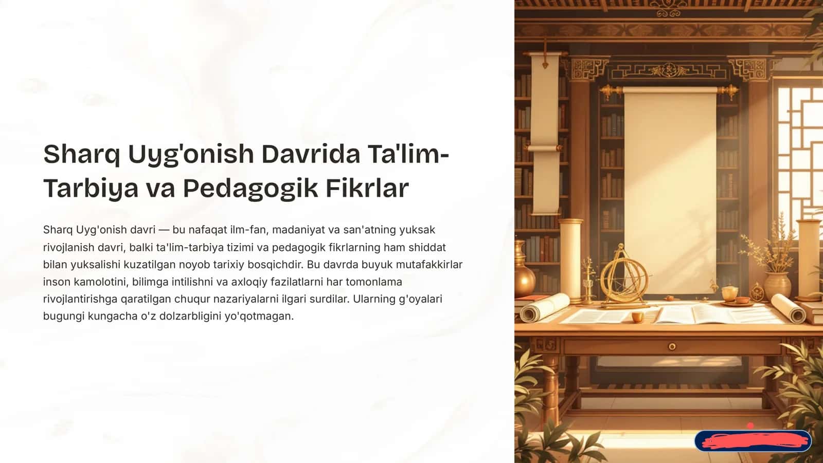 Sharq Uyg'onish Davrida Ta'lim - Tarbiya va Pedagogik Fikrlar 1