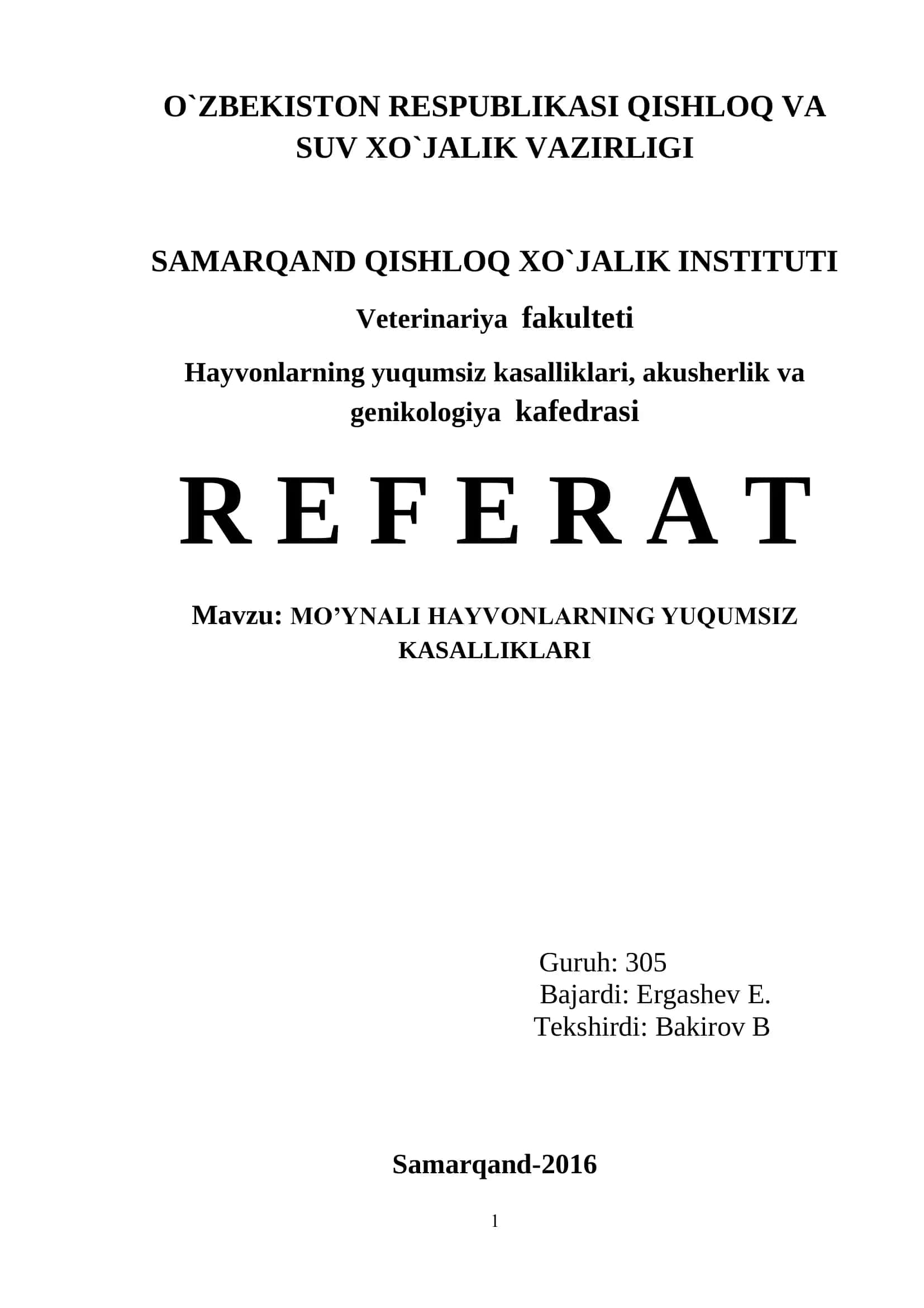 MO’YNALI HAYVONLARNING YUQUMSIZ KASALLIKLARI 1