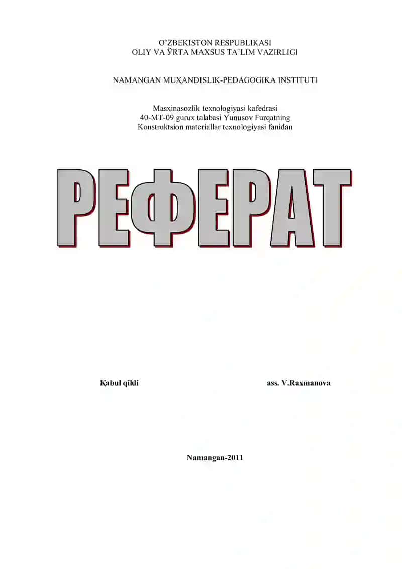 Metall kesuvchi stanoklar va ularning tasnifi