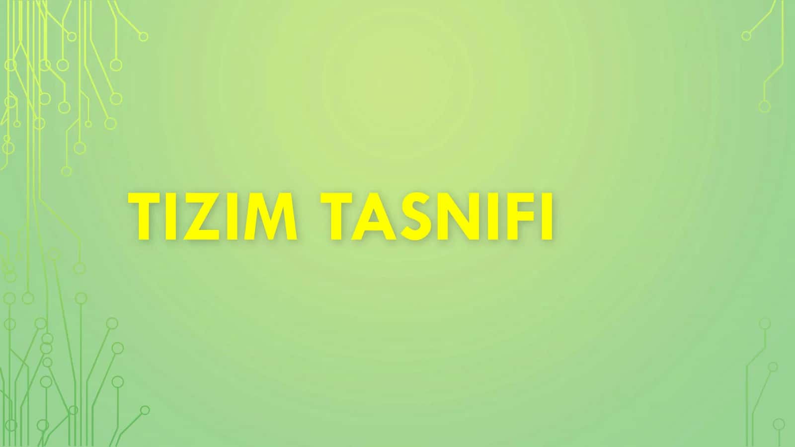 TIZIM TASNIFI 1