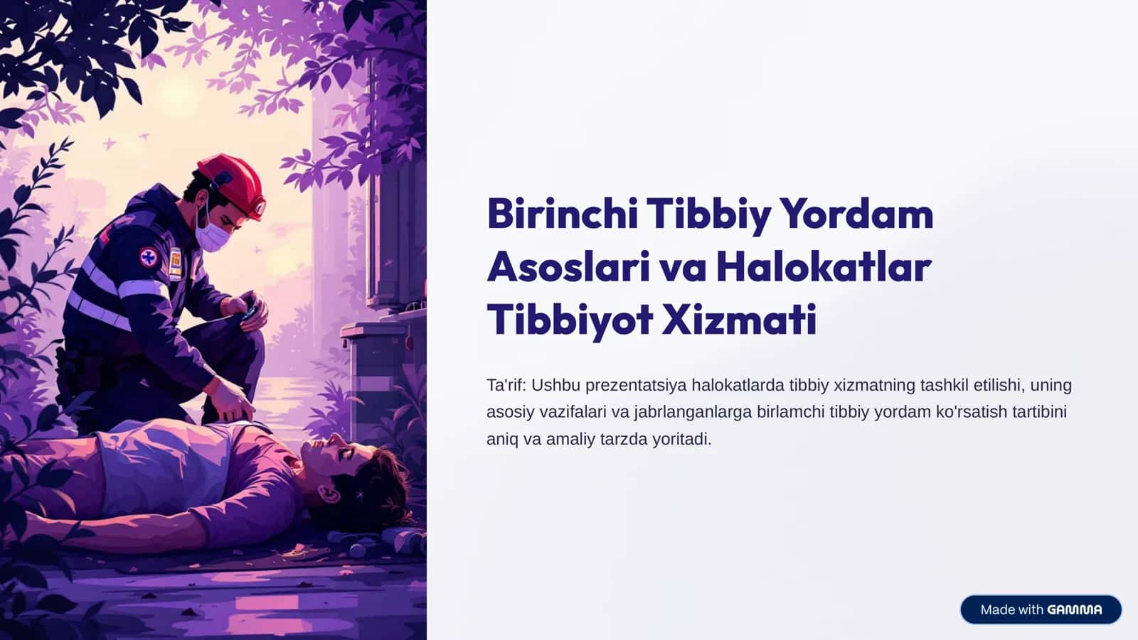 Birinchi Tibbiy Yordam 1