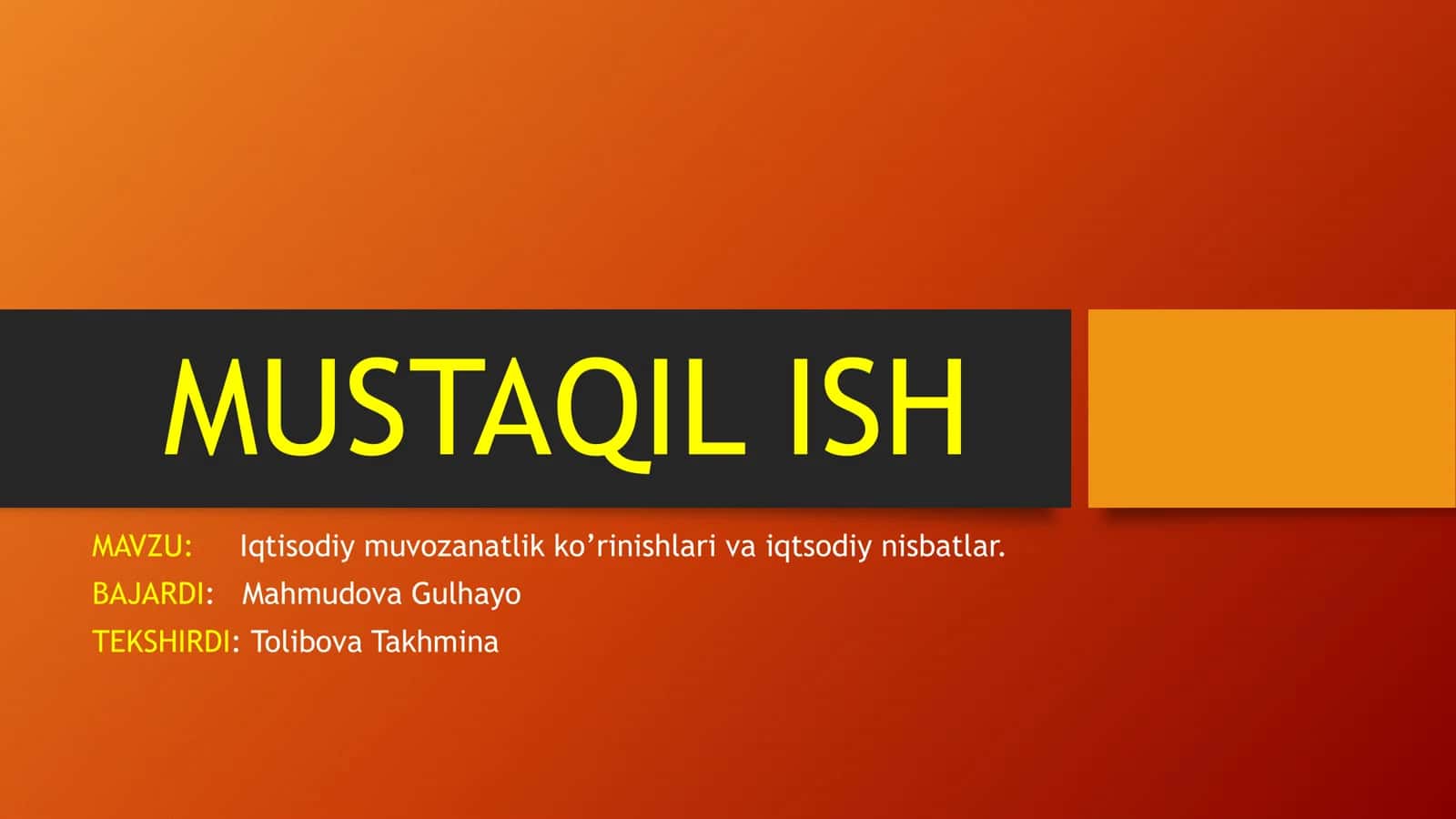 Iqtisodiy muvozanatlik ko’rinishlari va iqtsodiy nisbatlar 1