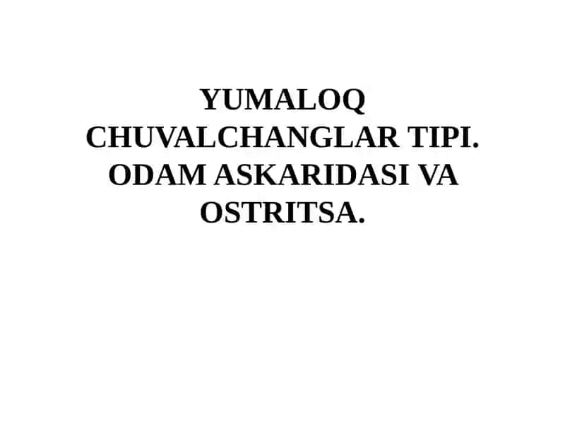 YUMALOQ CHUVALCHANGLAR