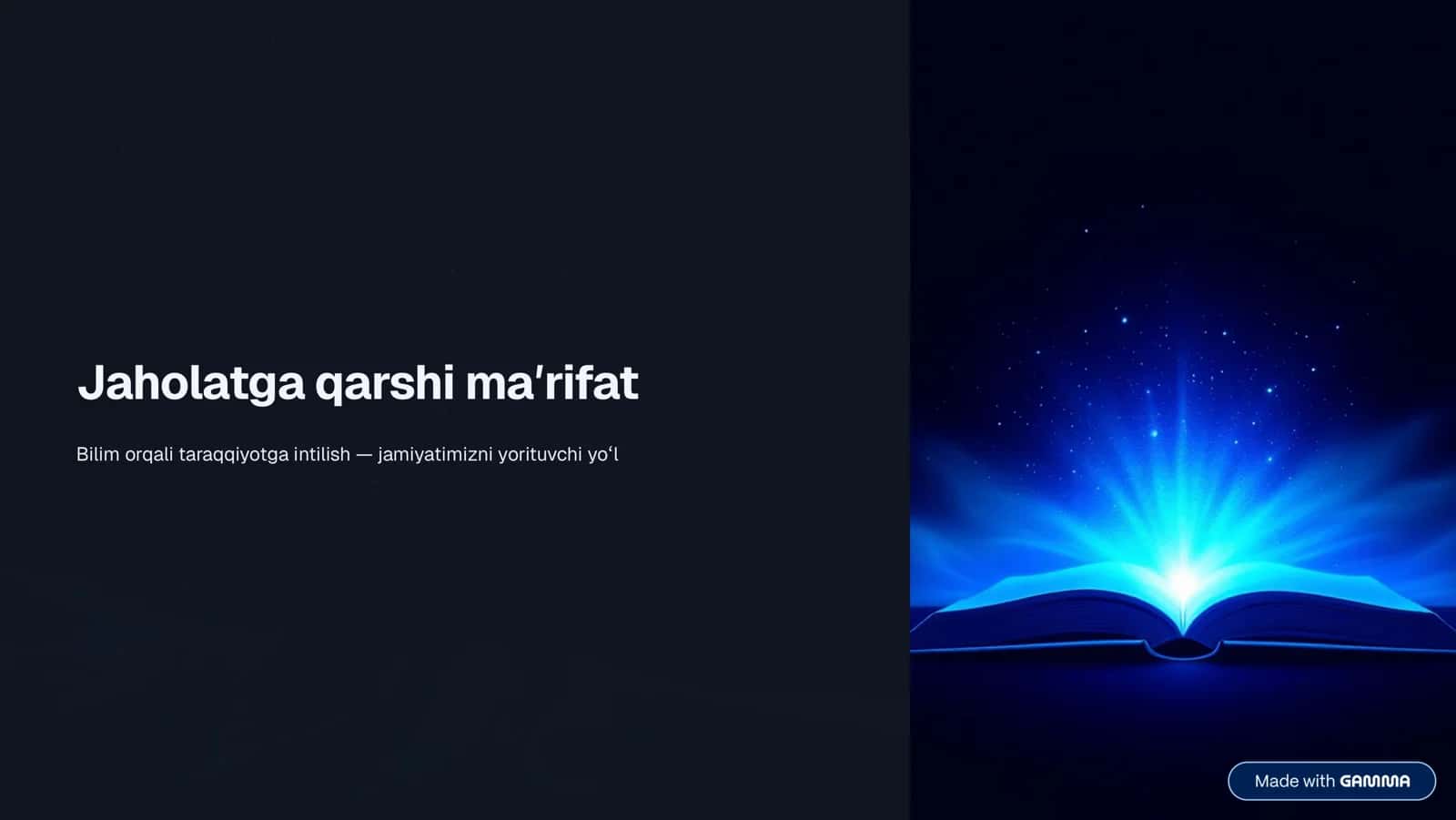 Jaholatga qarshi maʼrifat 1