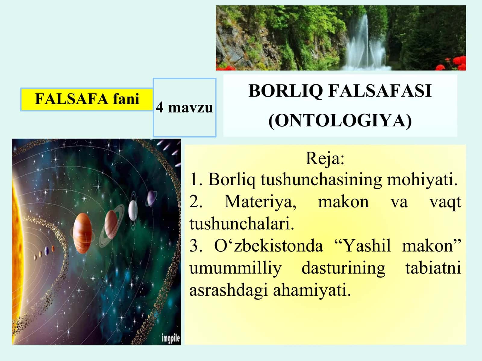 BORLIQ FALSAFASI 1
