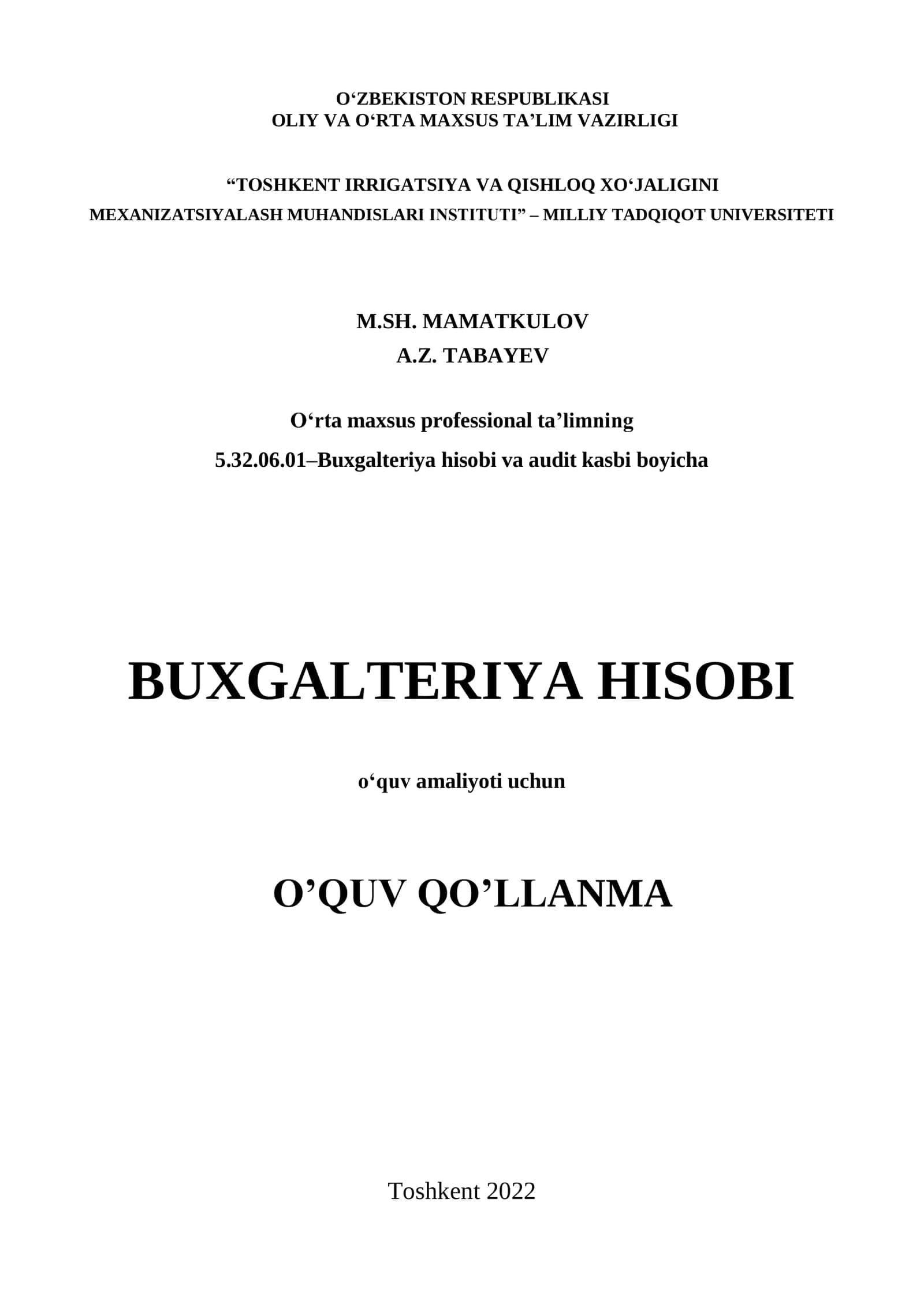 BUXGALTERIYA HISOBI 1