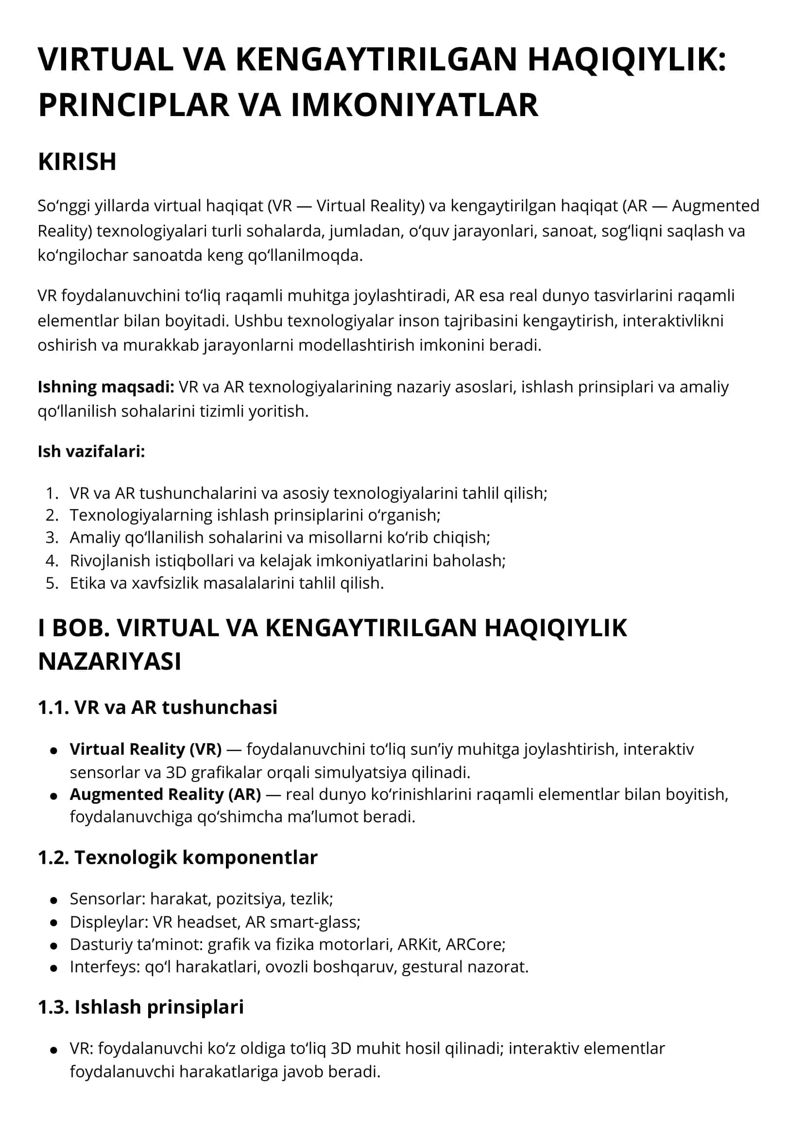 VIRTUAL VA KENGAYTIRILGAN HAQIQIYLIK 1