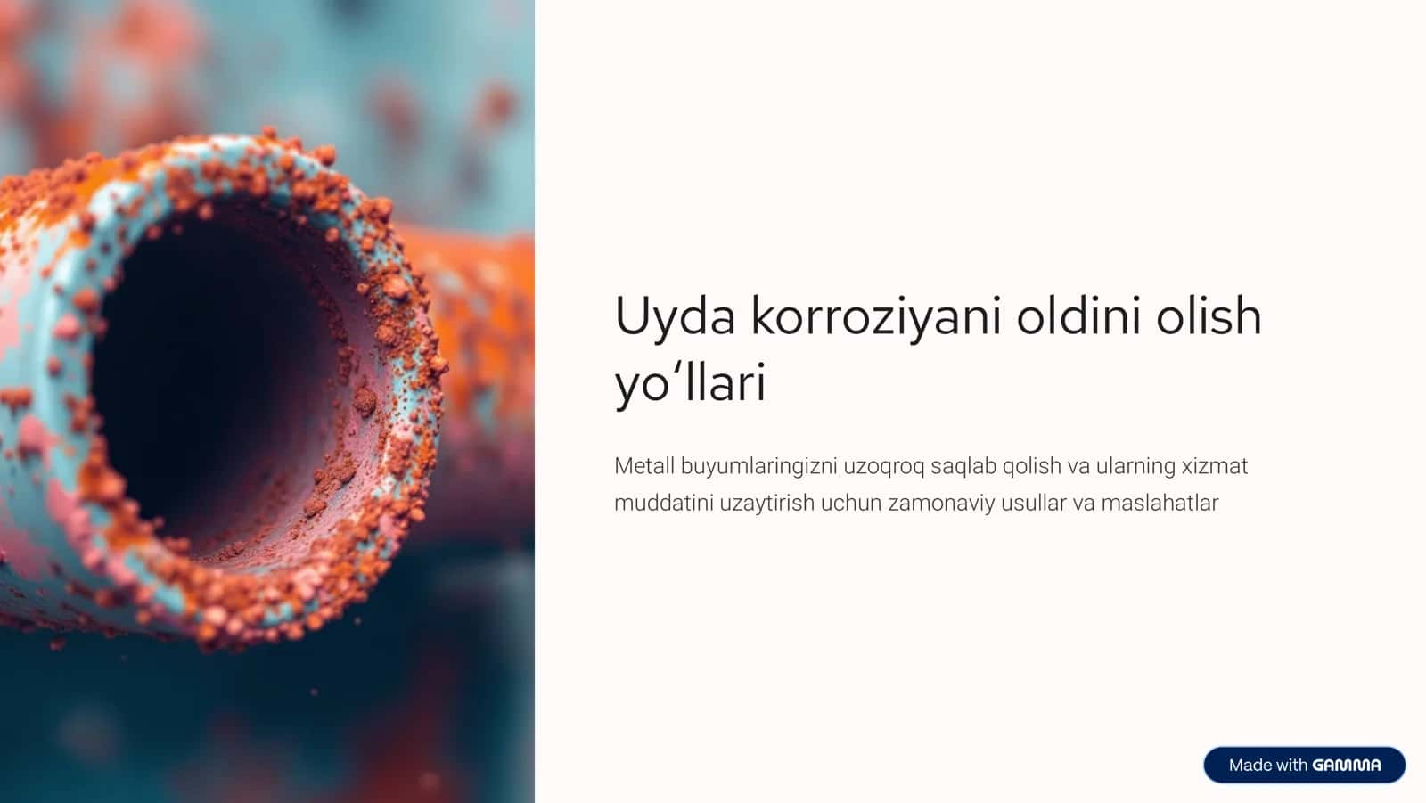 Uyda korroziyani oldini olish 1