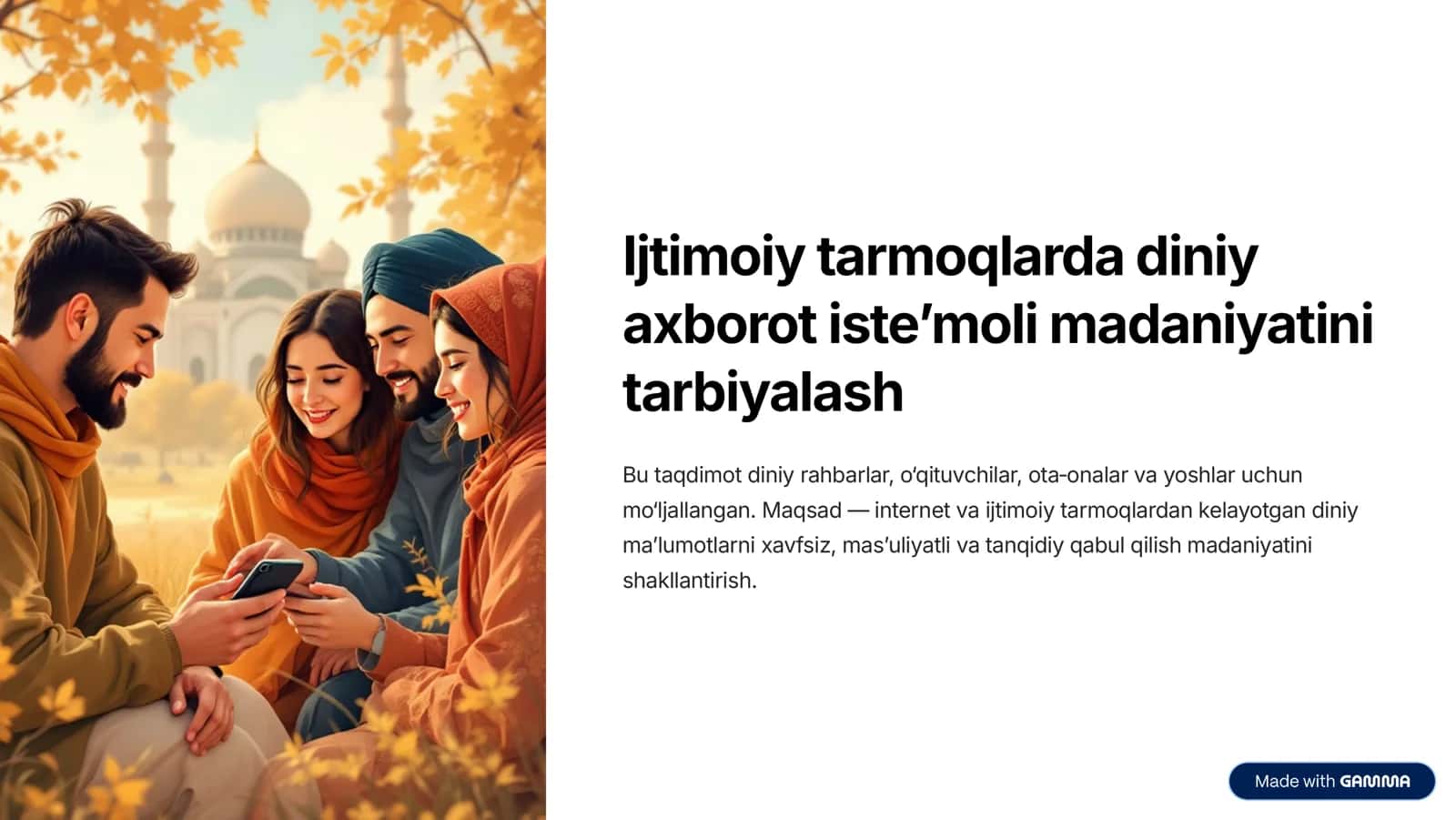 Ijtimoiy tarmoqlarda diniy axborot isteʼmoli madaniyatini tarbiyalash 1
