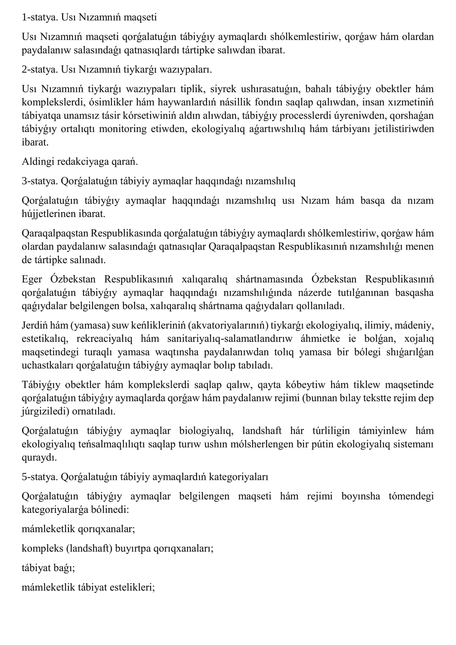 Usı Nızamnıń maqseti 1