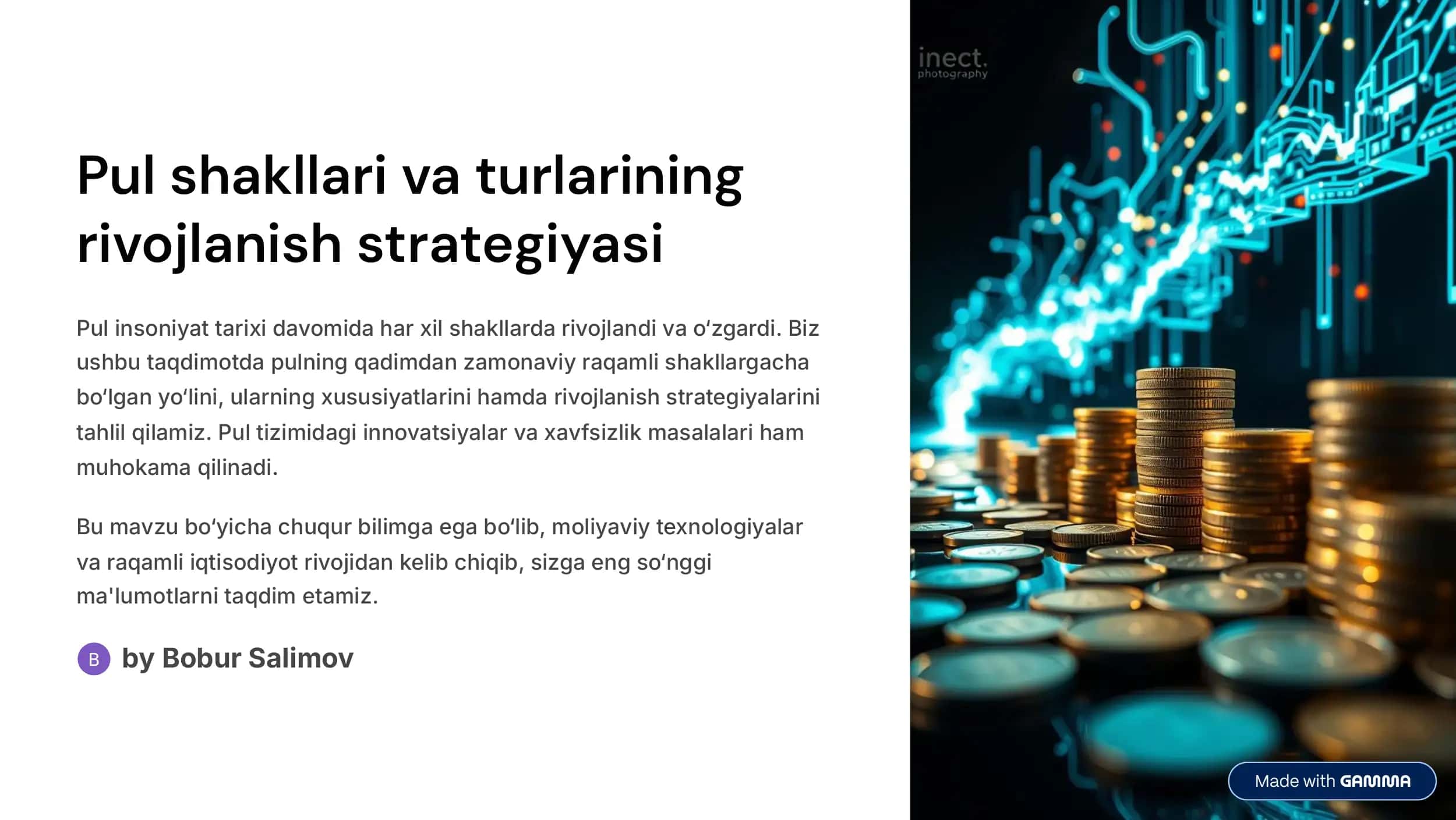 Pulning evolyutsiyasi: qadimdan to raqamli davrgacha 1