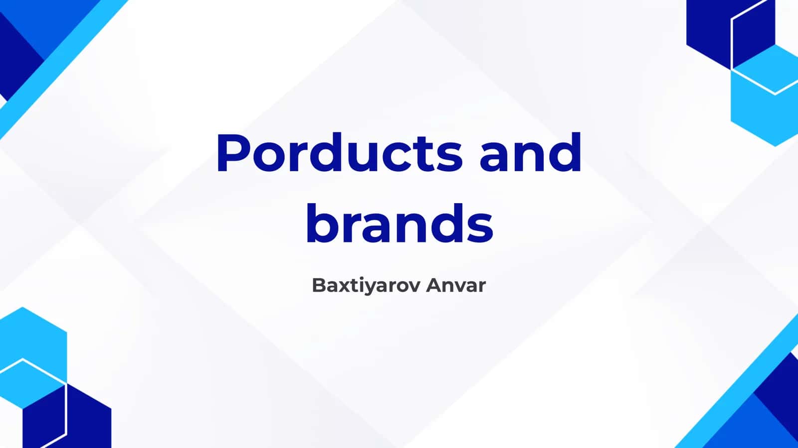 Products and Brands 1