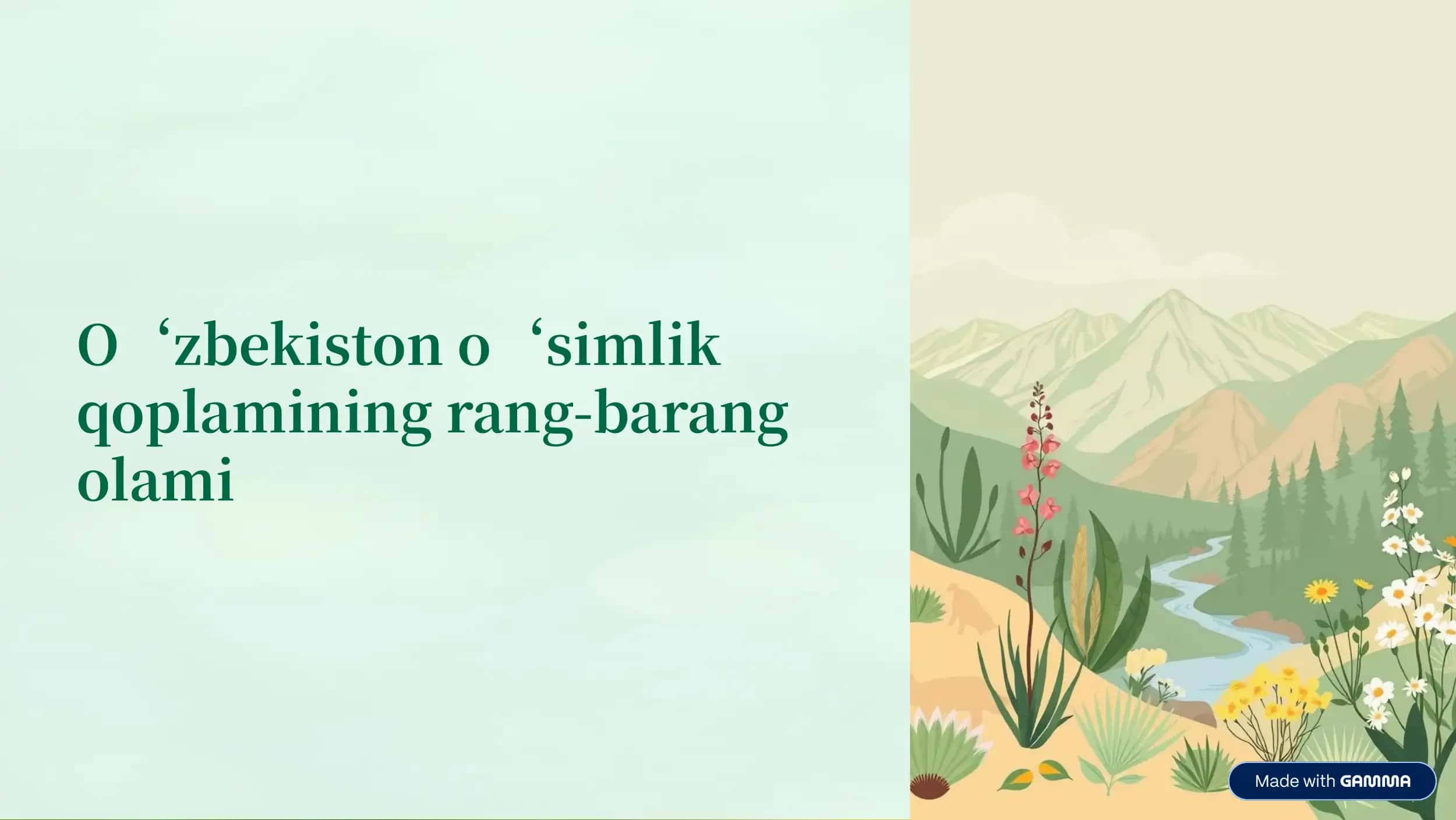 O'zbekistonning o'simlik qoplami 1