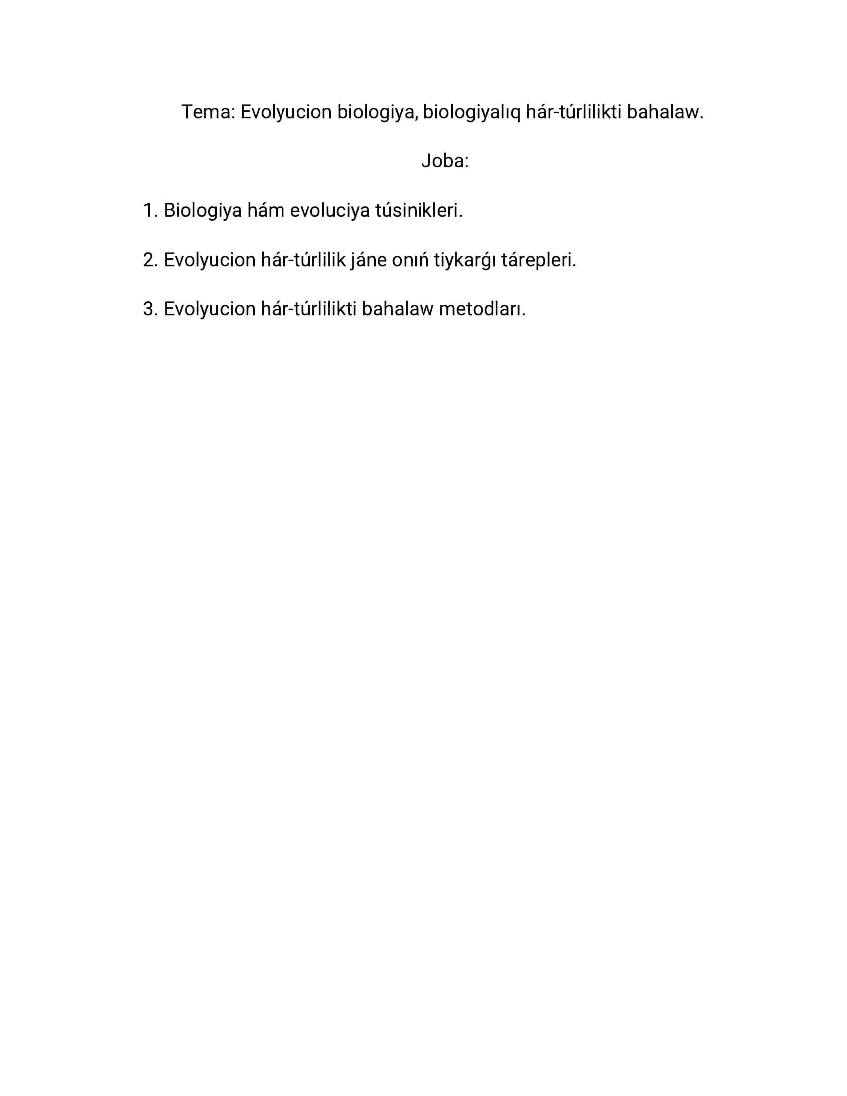 Evolyuciya Biologiyasi 1