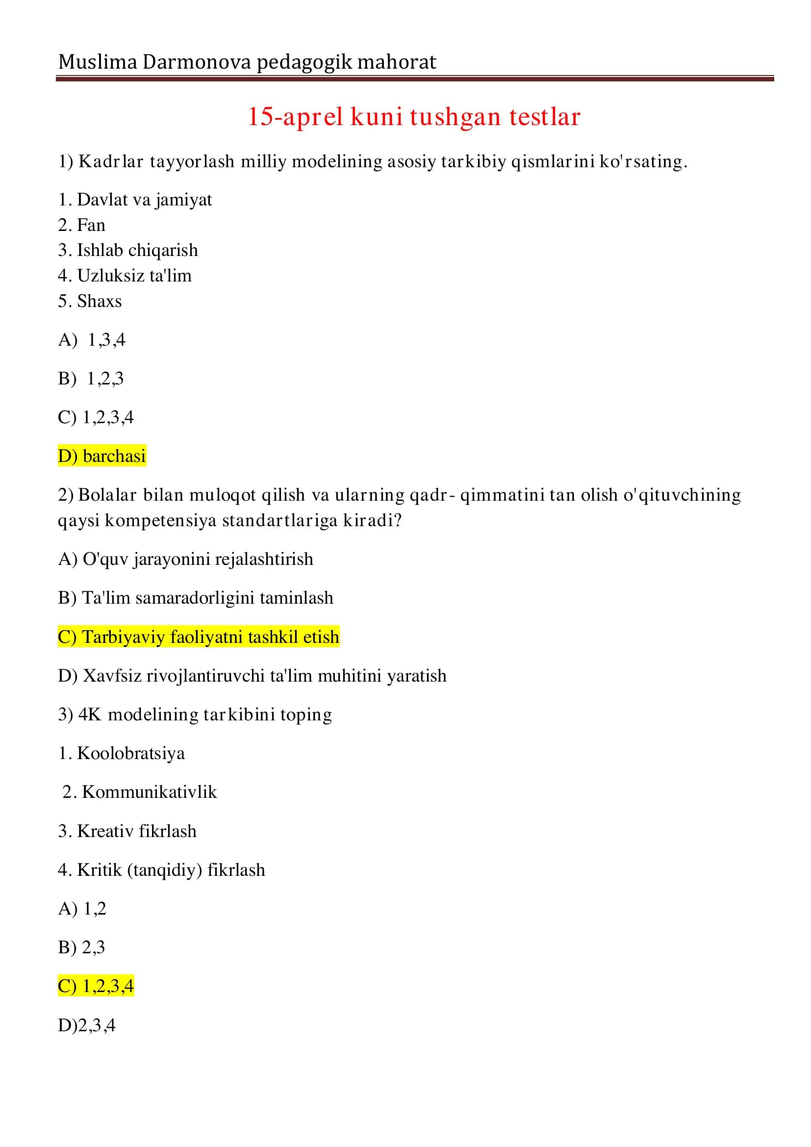 Pedagogik mahorat 1
