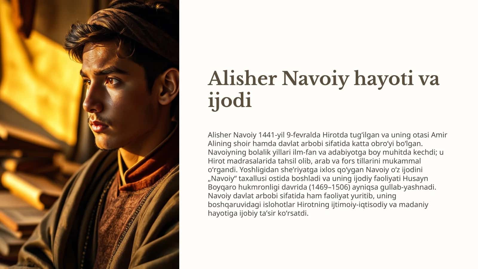 Alisher Navoiy ijodi va hayoti 1