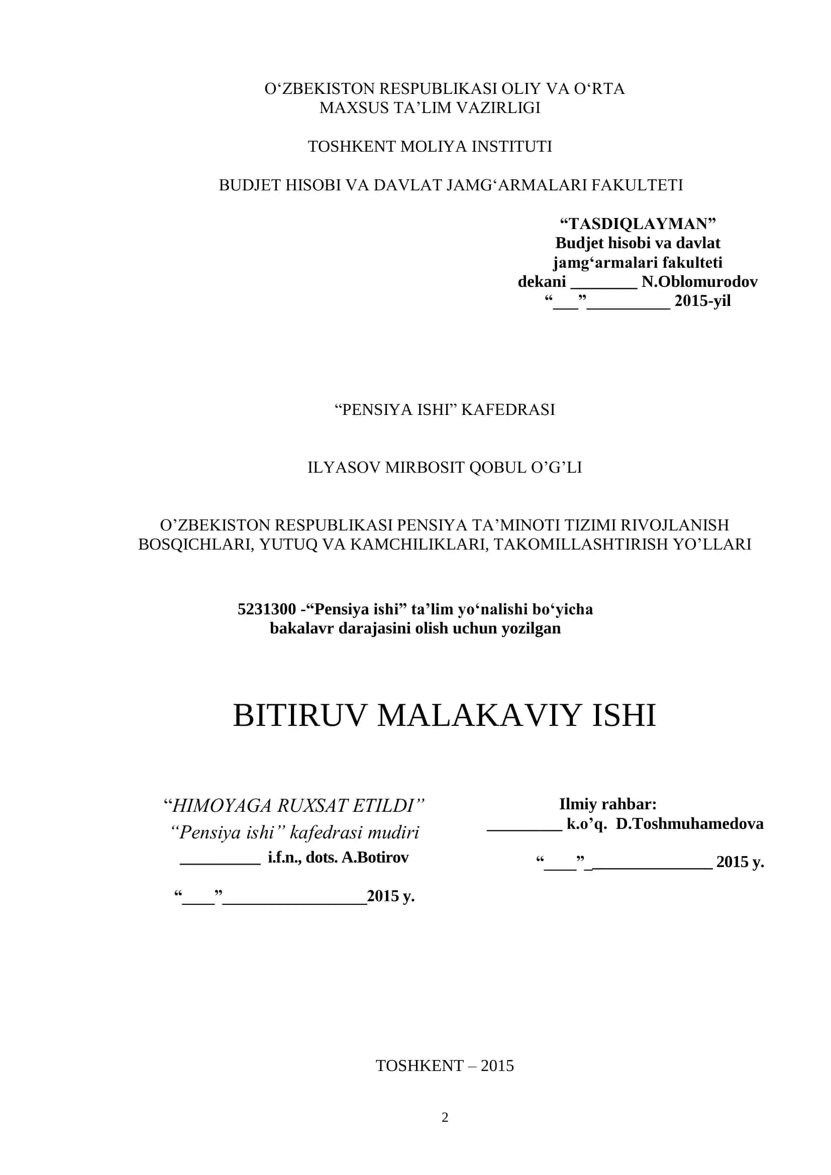 Pensiya Tizimi Rivojlanishi 1