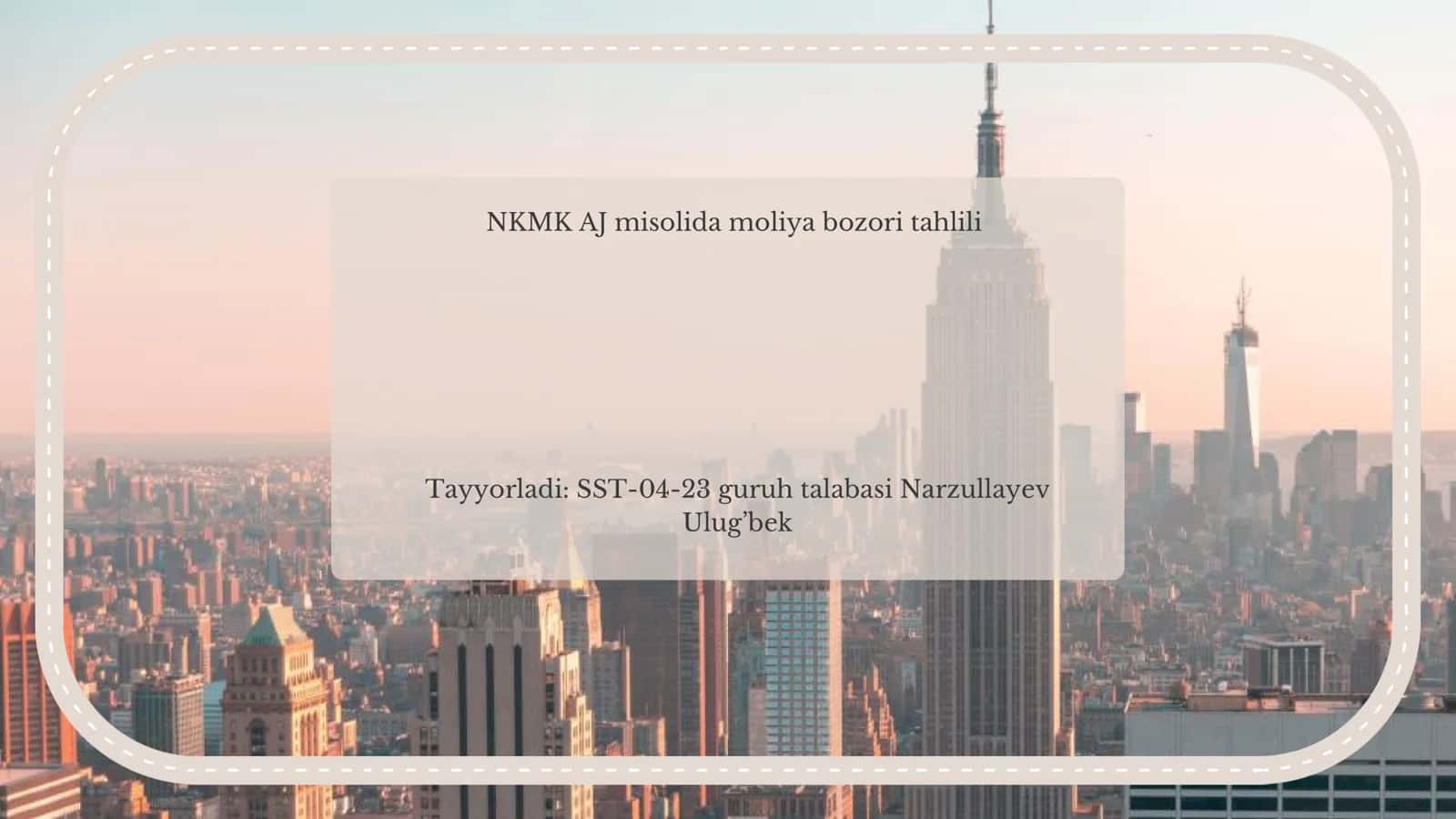 NKMK AJ misolida moliya bozori tahlili 1