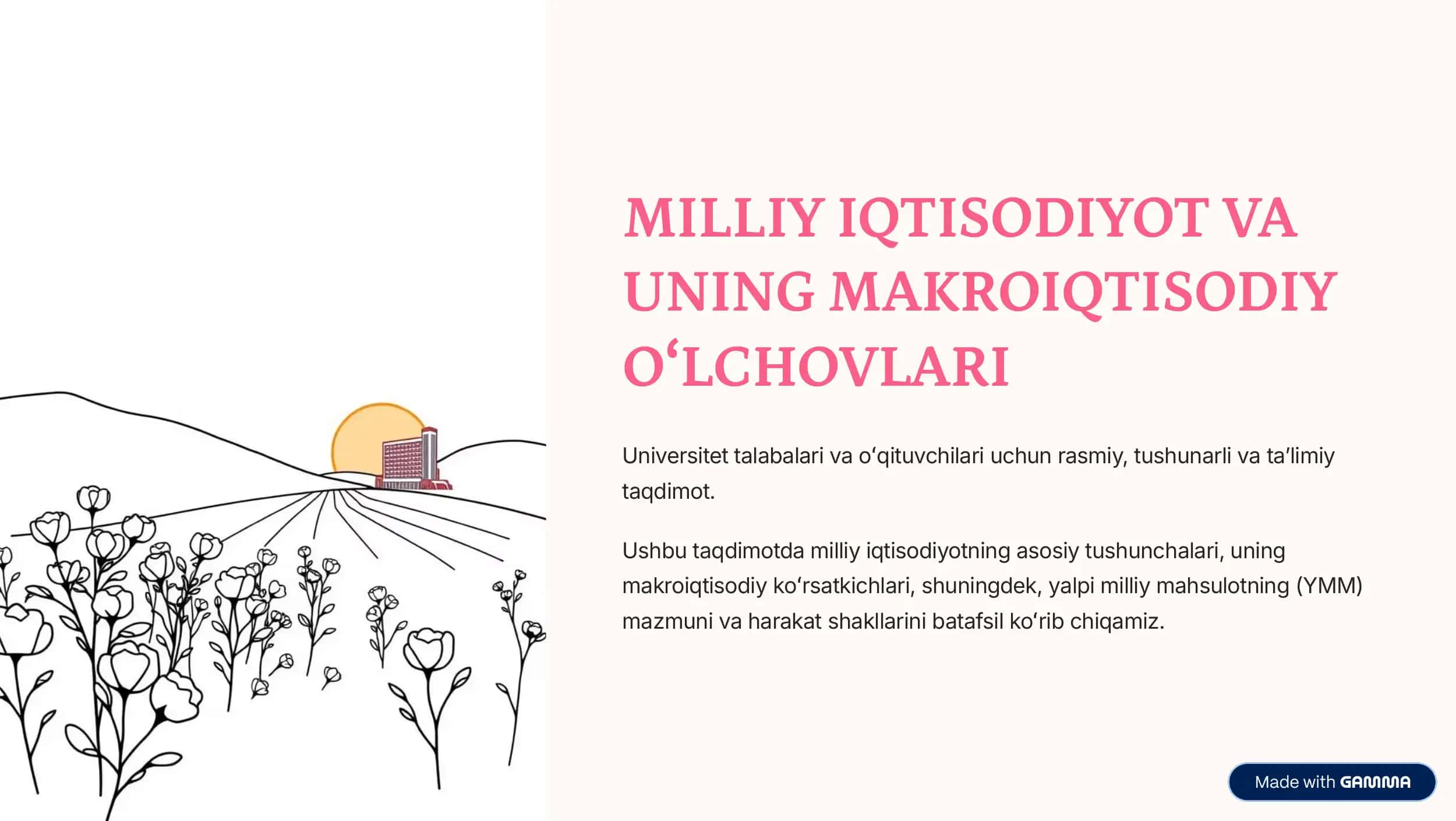 Milliy iqtisodiyot mazmuni va makro iqtisodiy koʻrsatkichlar 1