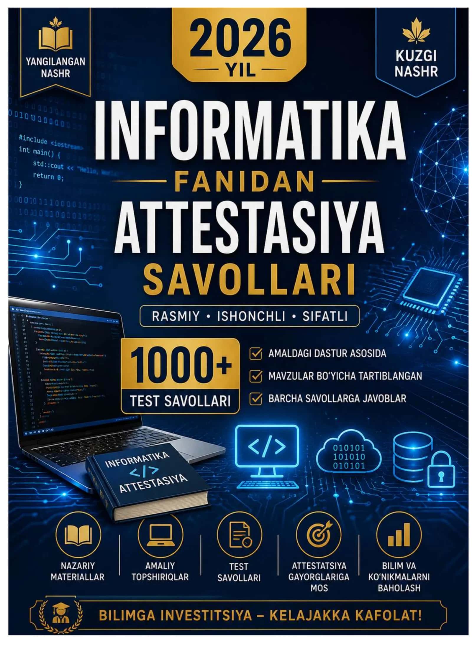 2026 YIL INFORMATIKA FANIDAN ATTESTATSIYA SAVOLLAR JAVOBI 1