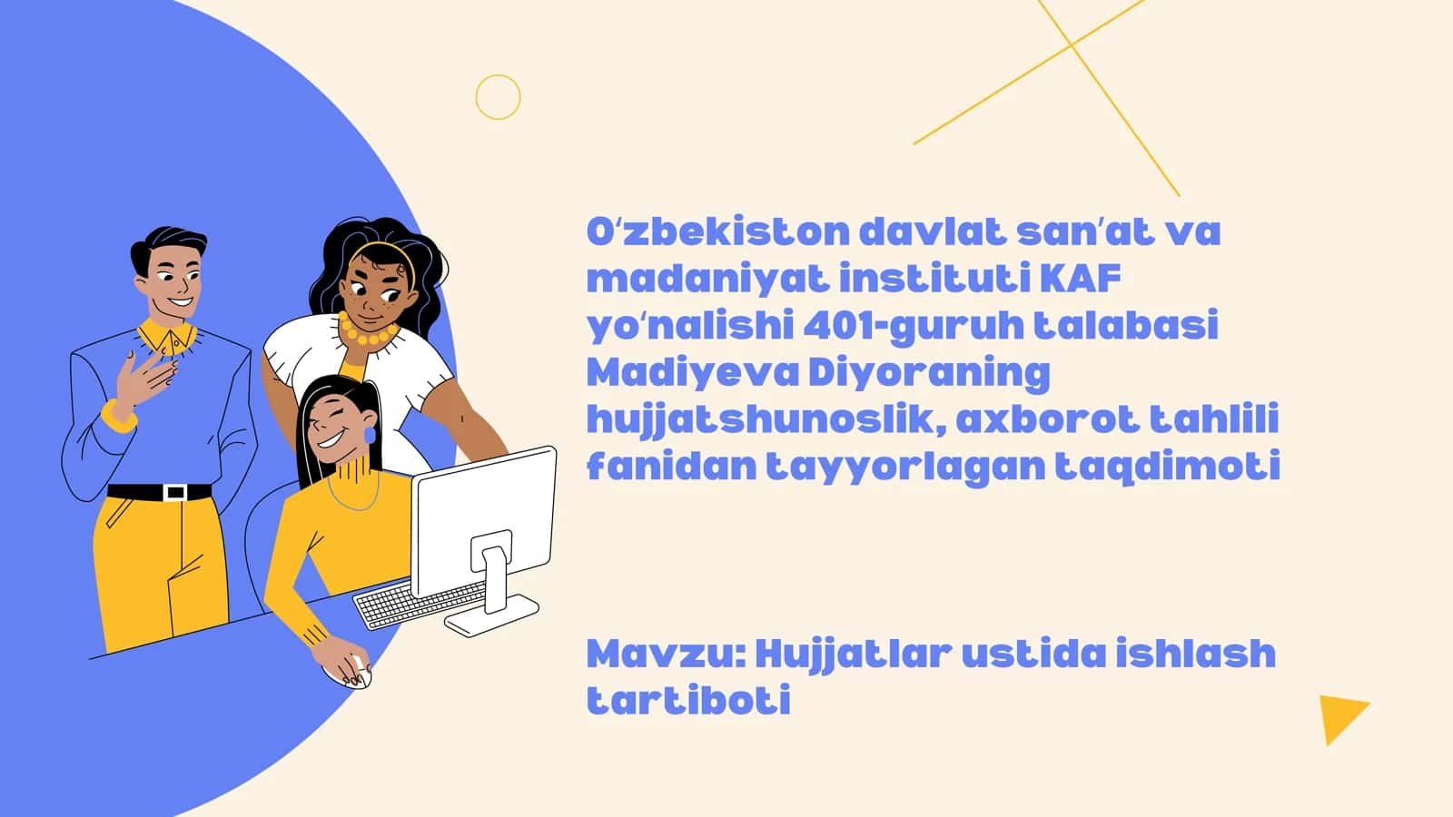 Hujjatlar ustida ishlash tartiboti 1