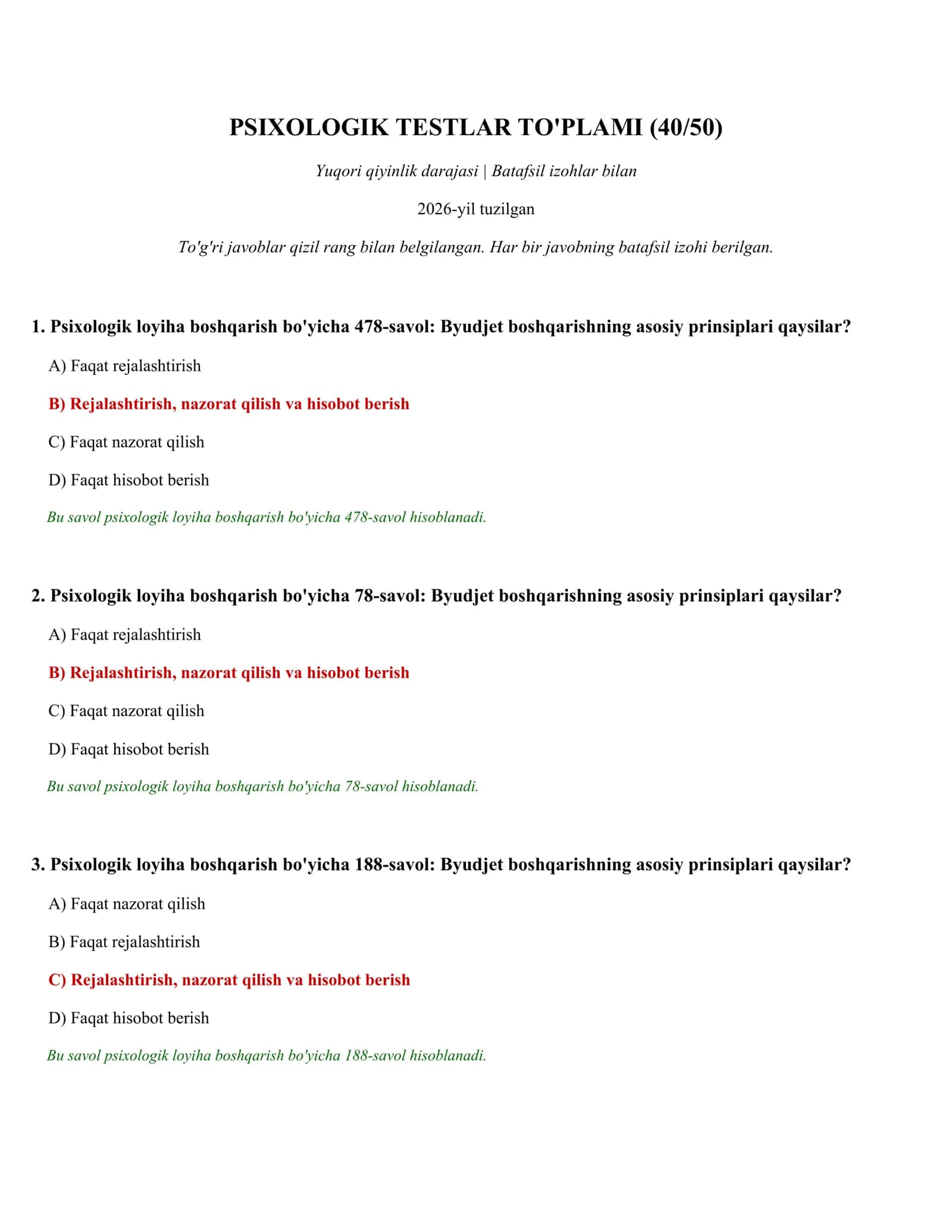 PSIXOLOGIK TESTLAR TO'PLAMI (40/50) 1