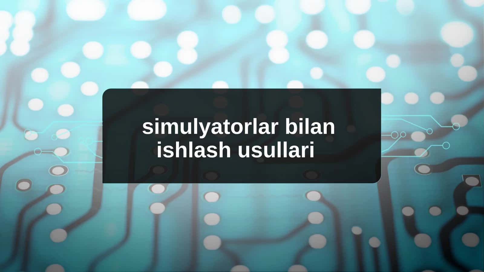 Simulyatorlar bilan ishlash usullari 1
