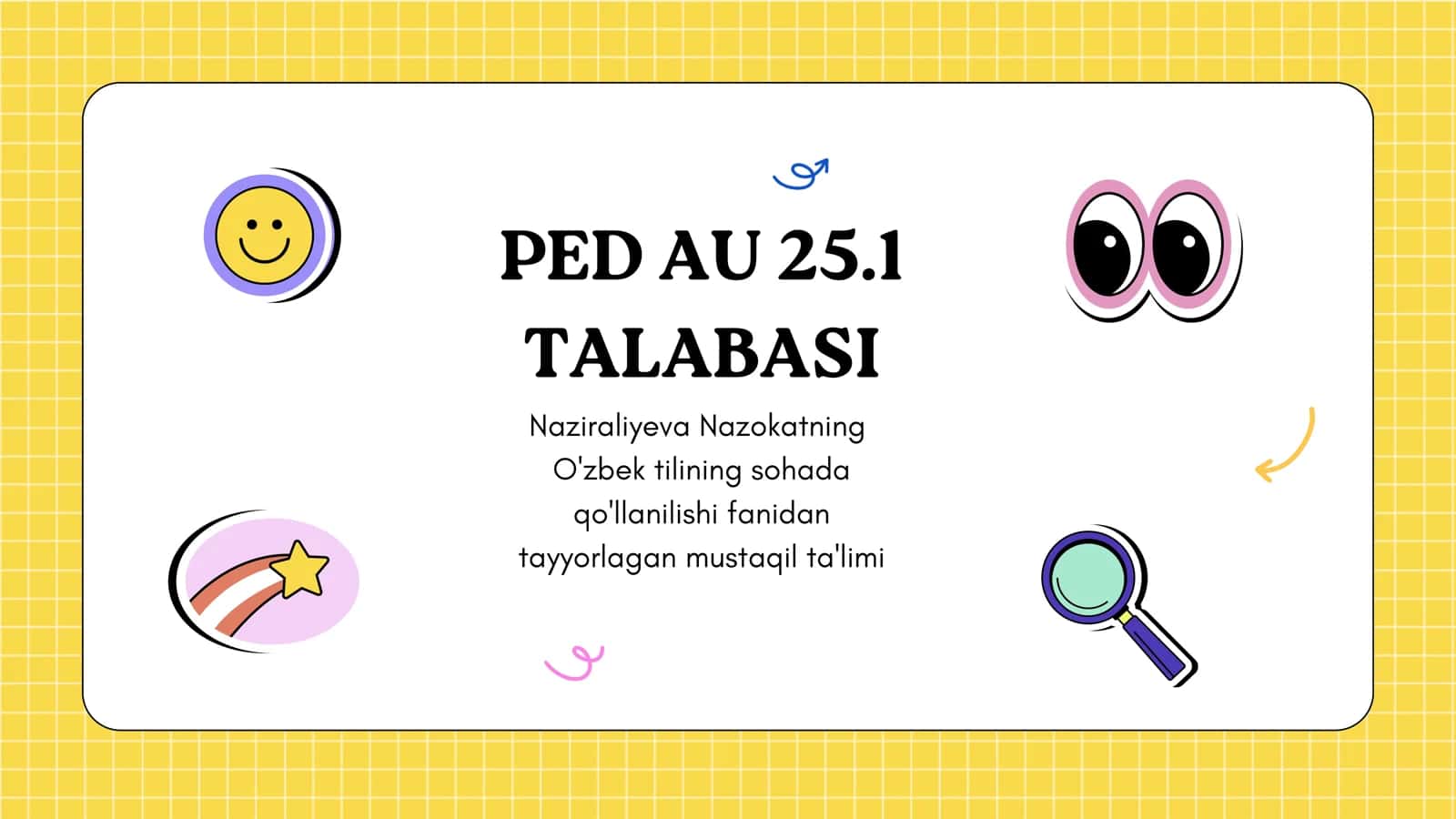 Naziraliyeva Nazokatning O'zbek tilining sohada qo'llanilishi fanidan tayyorlagan mustaqil ta'limi 1