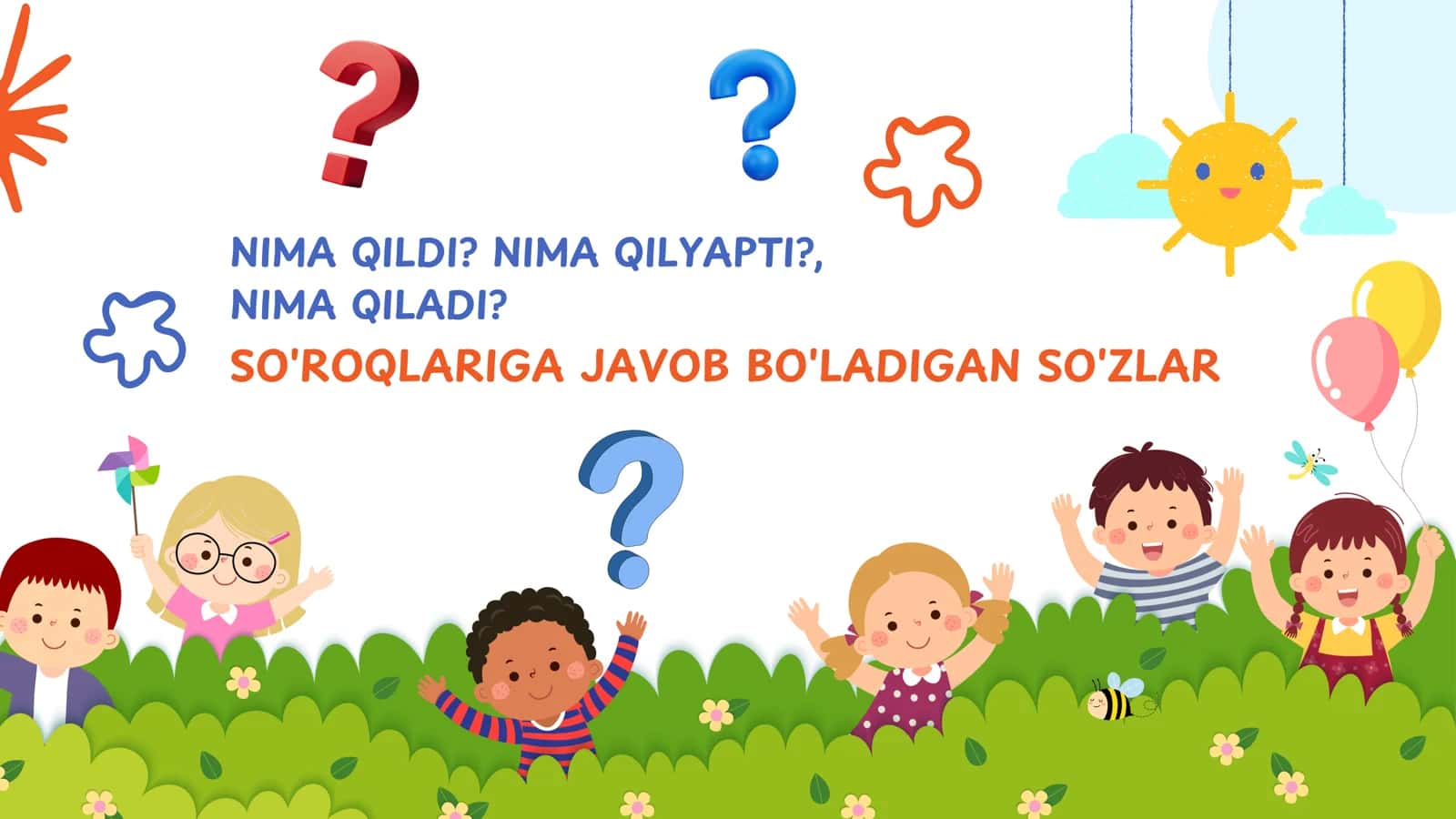 SO'ROQLARIGA JAVOB BO'LADIGAN SO'ZLAR 1