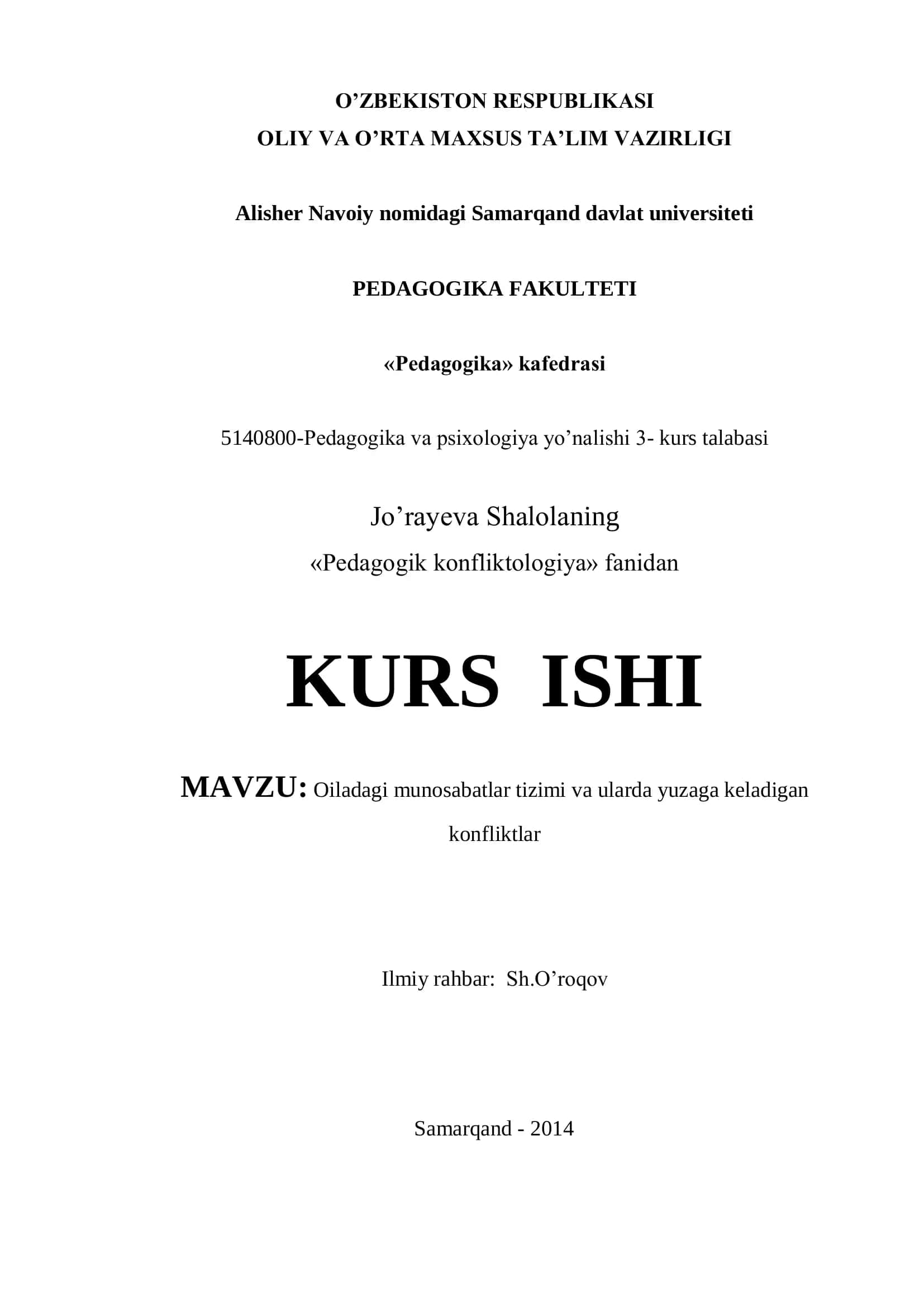 Pedagogik konfliktologiya 1
