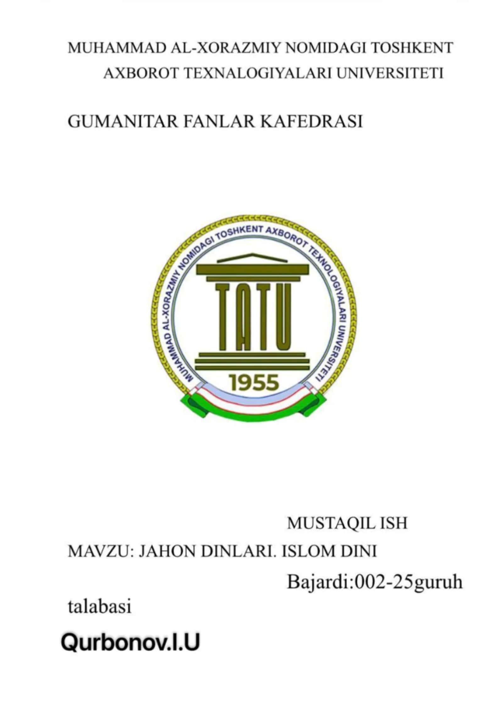 Dinshunoslik 1