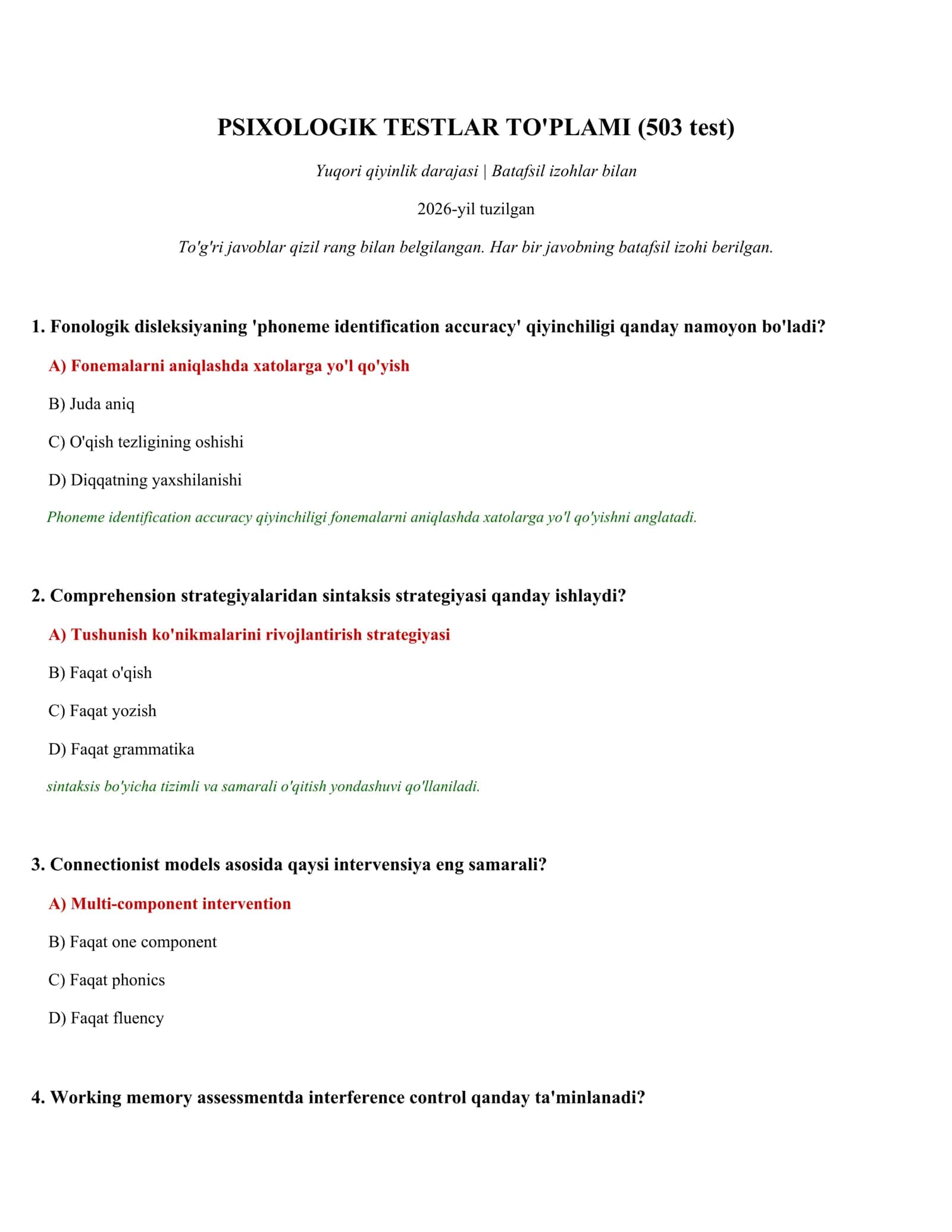 PSIXOLOGIK TESTLAR TO'PLAMI (503 test) 1