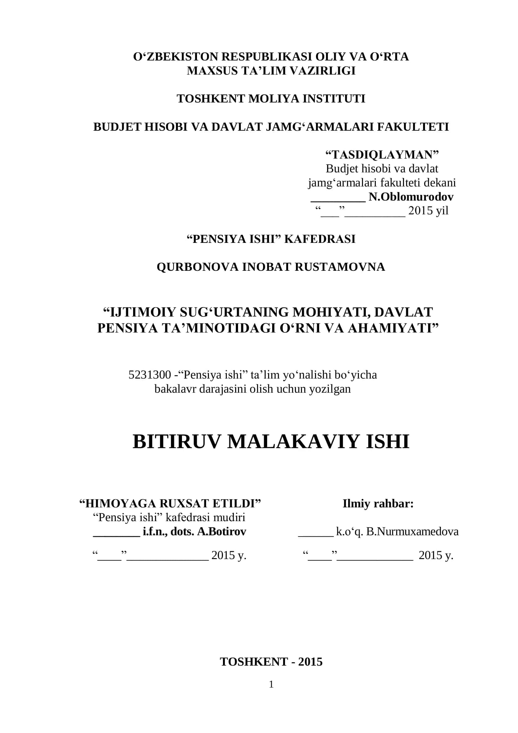 Pensiya ishi 1