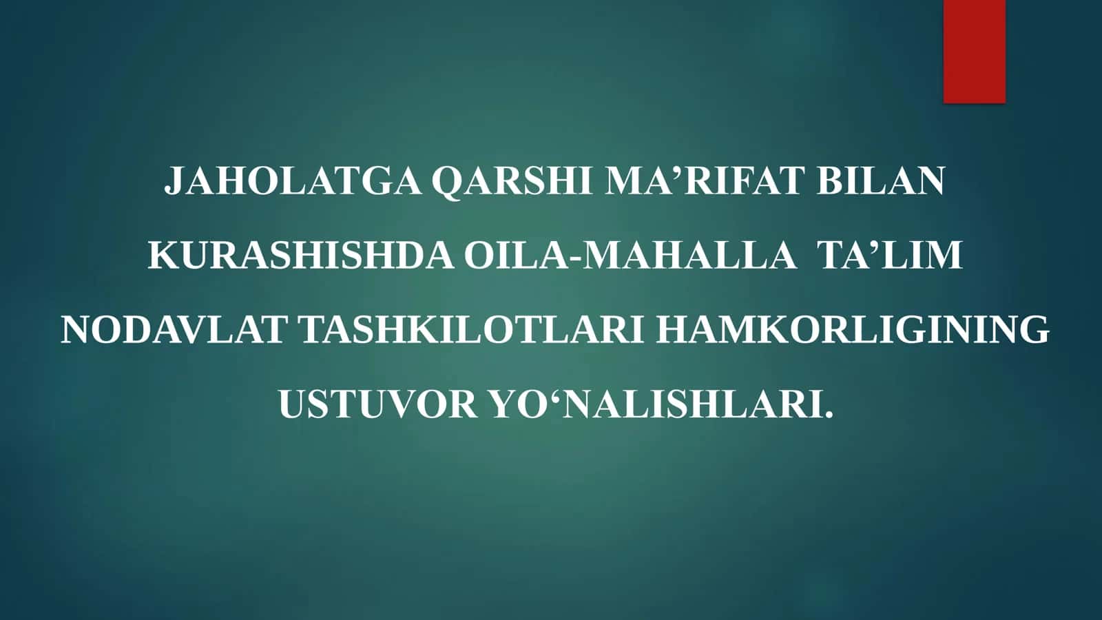 JAHOLATGA QARSHI MA’RIFAT 1