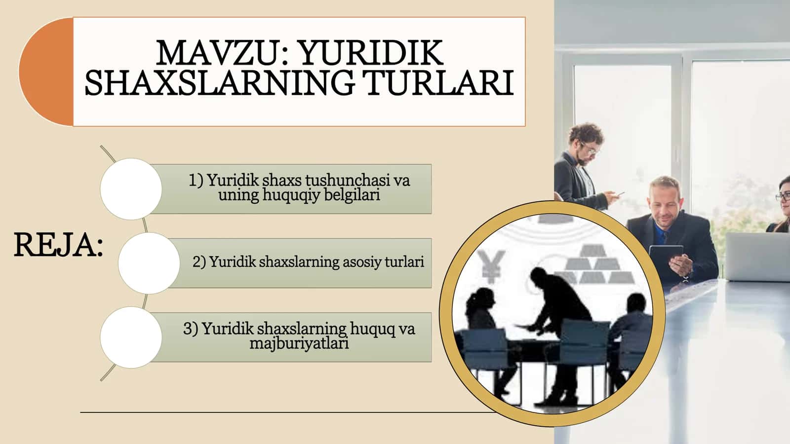 YURIDIK SHAXSLARNING TURLARI 1