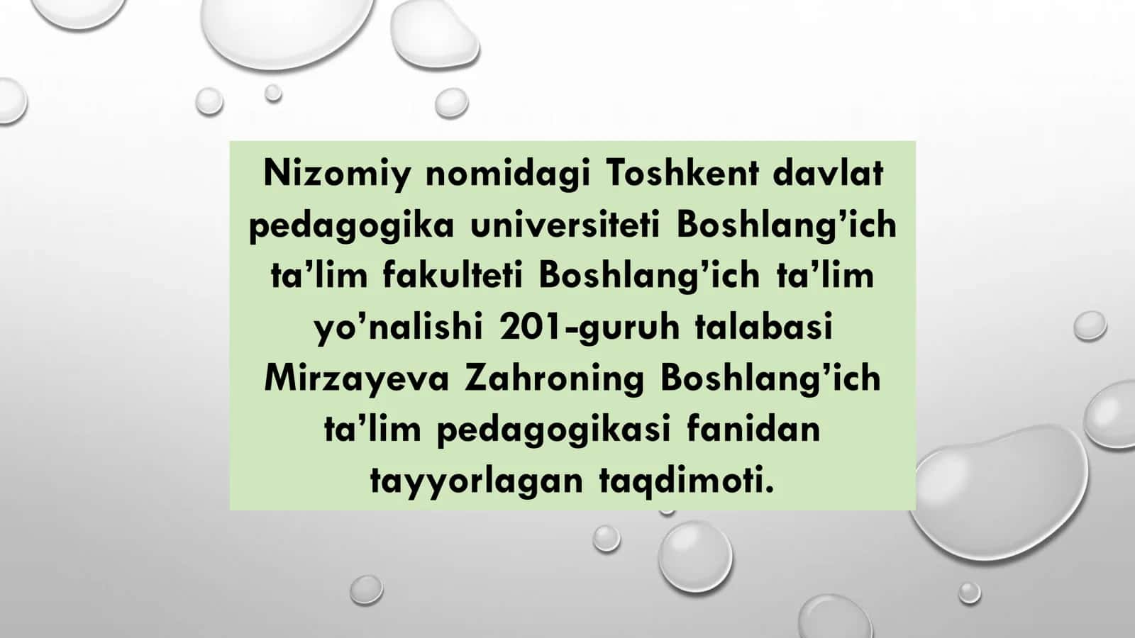 Boshlang’ich ta’lim o’quvchisi rivojlanishining asosiy qonuniyatlari 1