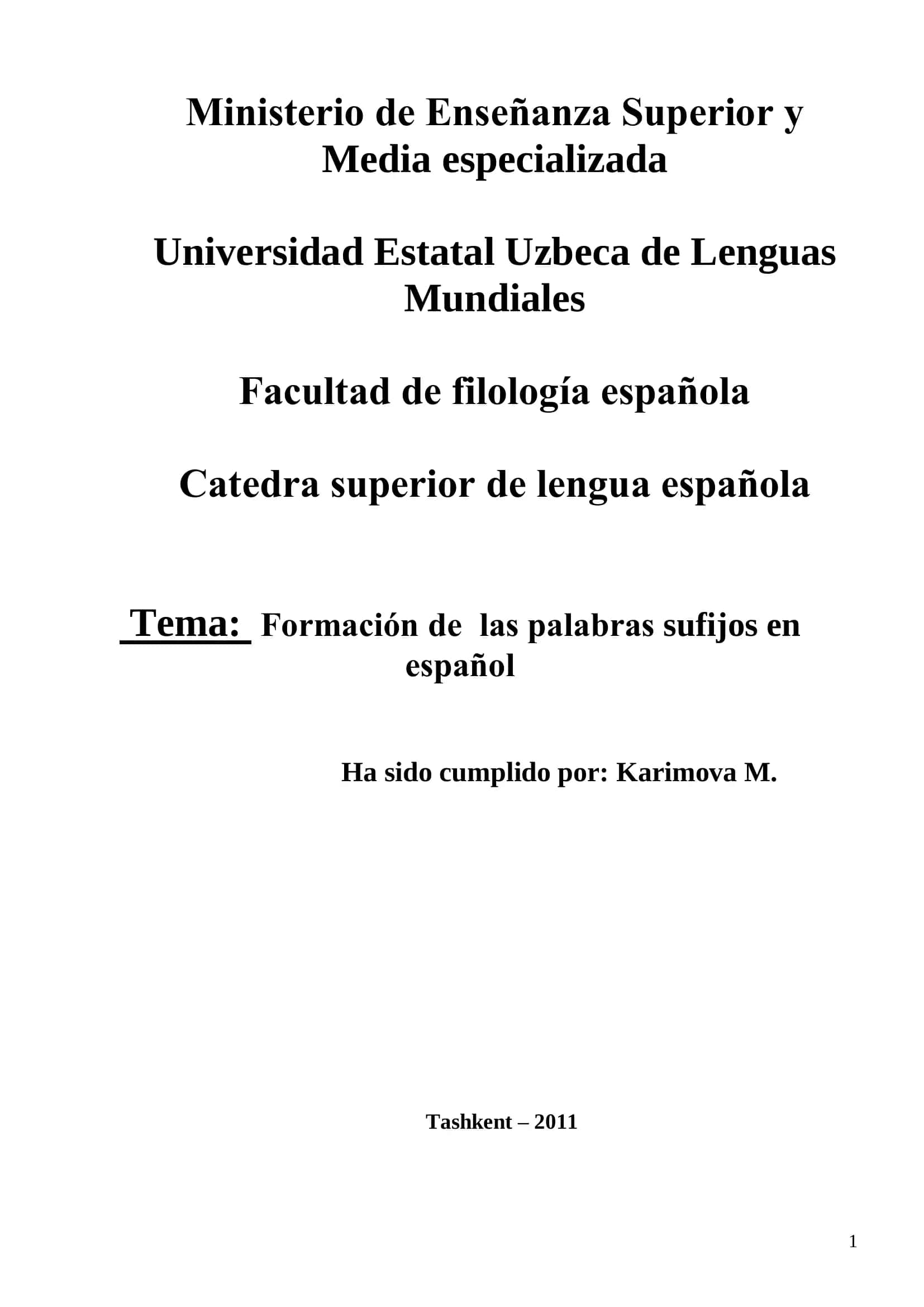 Formación de las palabras sufijos en español 1
