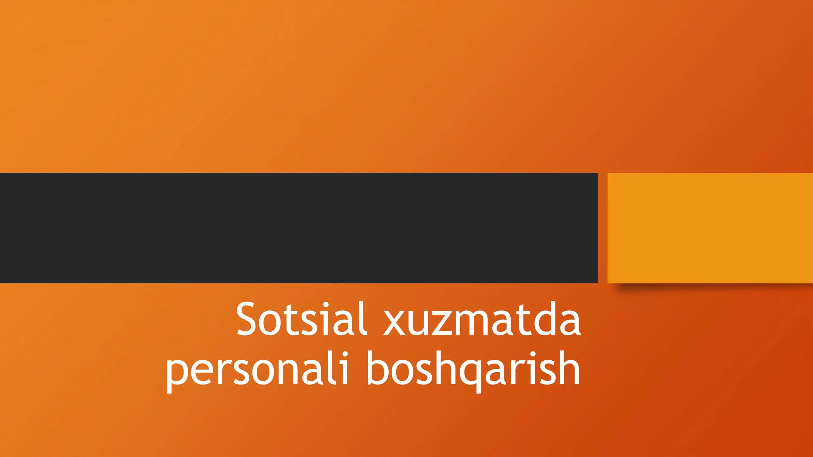 Sotsial xizmatda personalni boshqarish 1