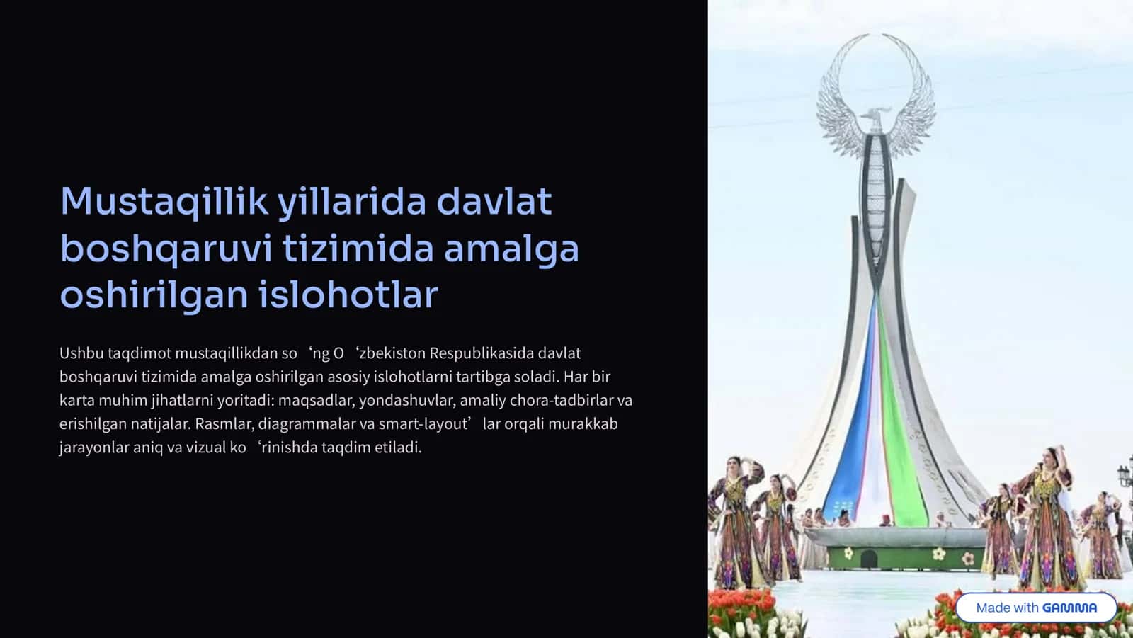 Mustaqillik yillarida davlat boshqaruvi tizimida amalga oshirilgan islohotlar 1