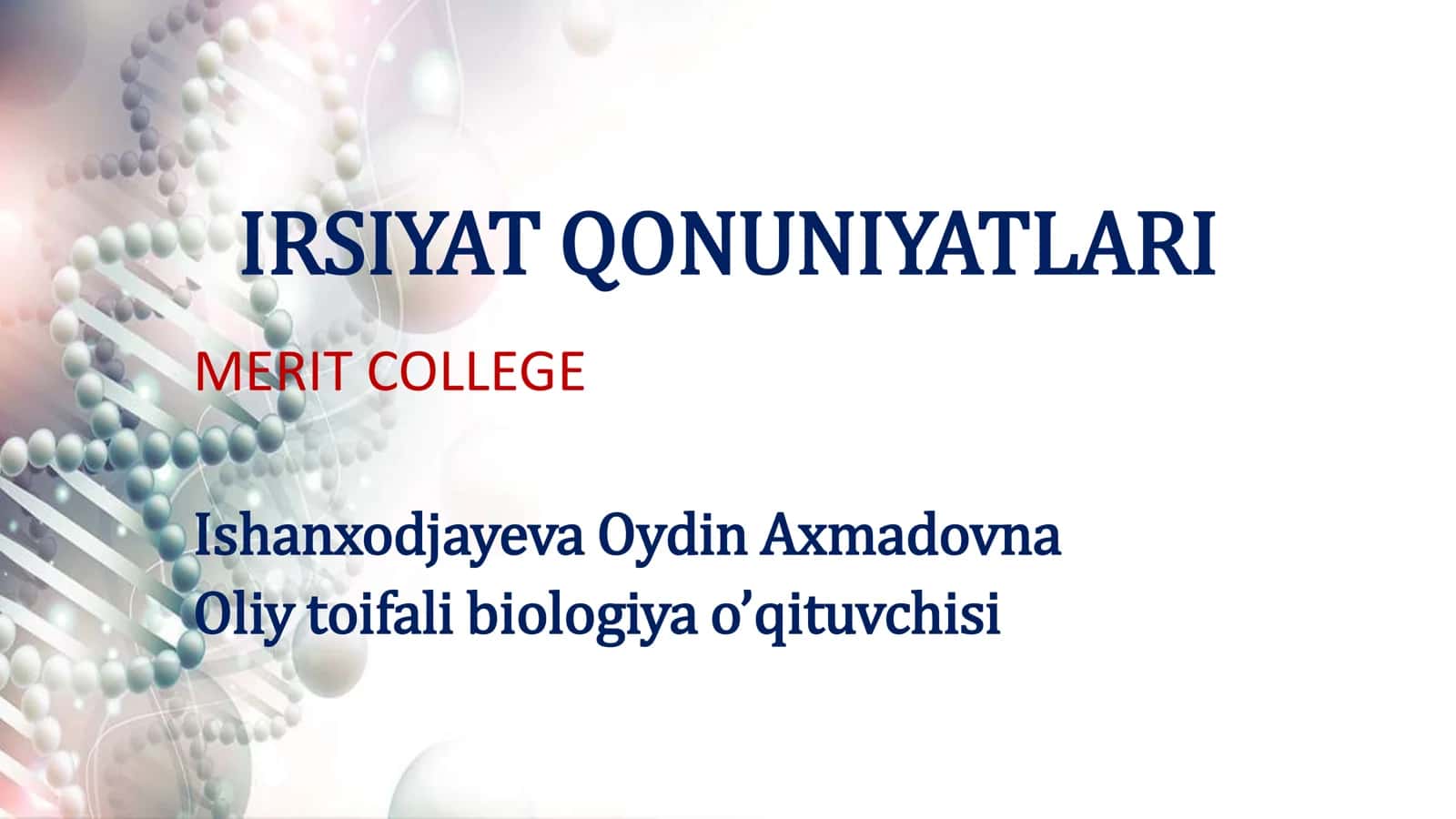Irsiyat qonunlari 1