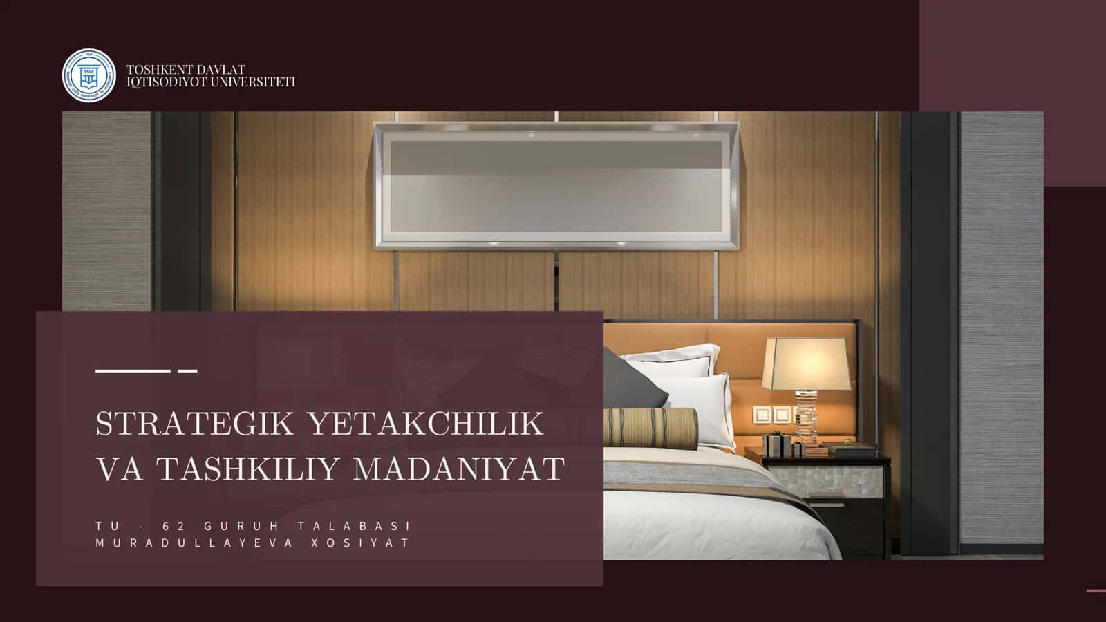 Strategik yetakchilik va tashkiliy madaniyat 1