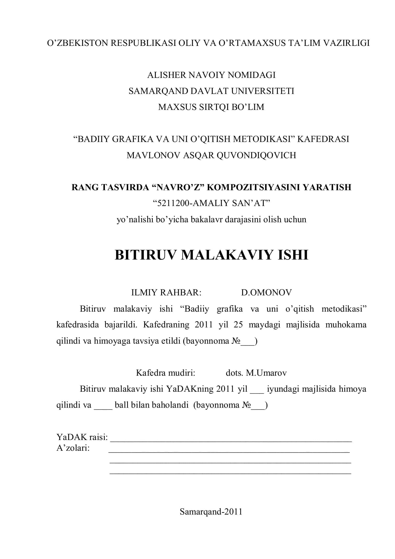 Rang tasvirda “Navro’z” kompozitsiyasini yaratish 1